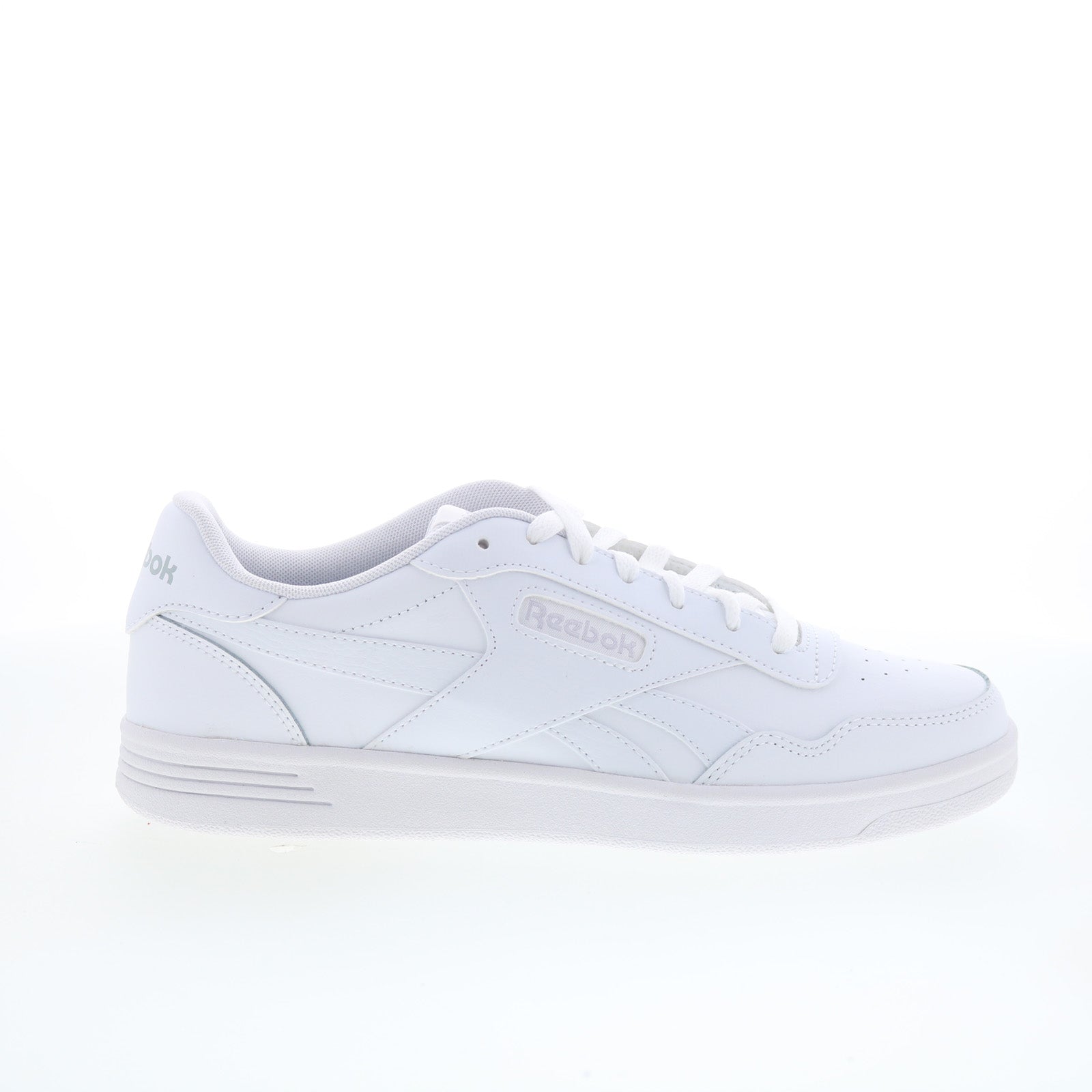 100201920_reebok_court_advance_ftwwht_cdgry2_ftww_01_30b47de5-01d7-44fc-8ae0-2ec5fd82838c Reebok Court Advance Mens White Leather Lace Up Lifestyle Sneakers Shoes - Image 1