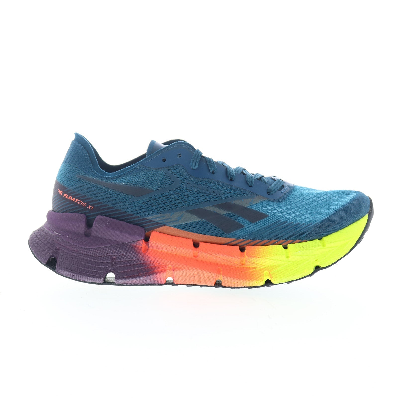 Reebok Floatzig X1 Mens Blue Mesh Lace Up Athletic Running Shoes - Image 1