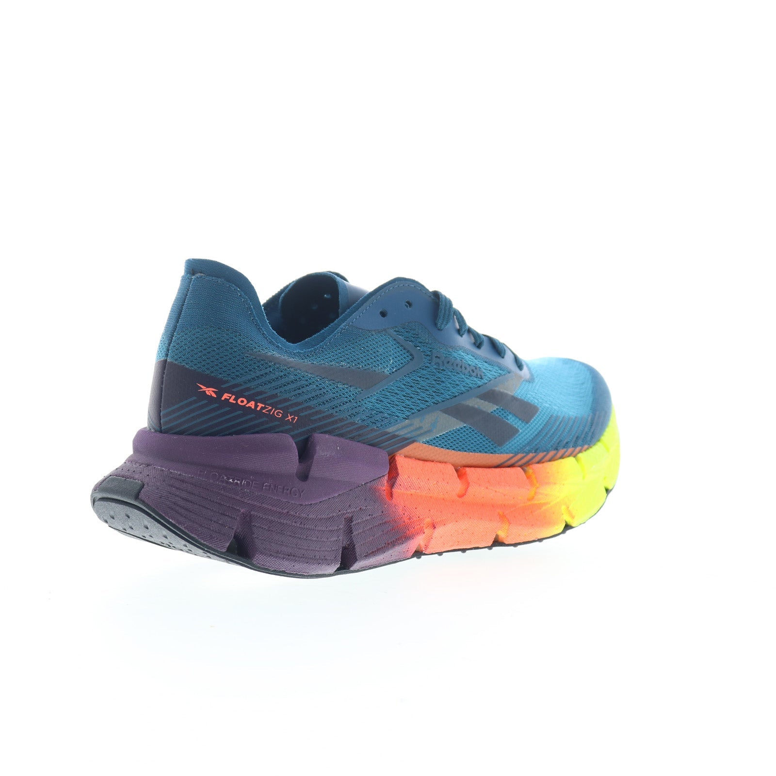 Reebok Floatzig X1 Mens Blue Mesh Lace Up Athletic Running Shoes - Image 8