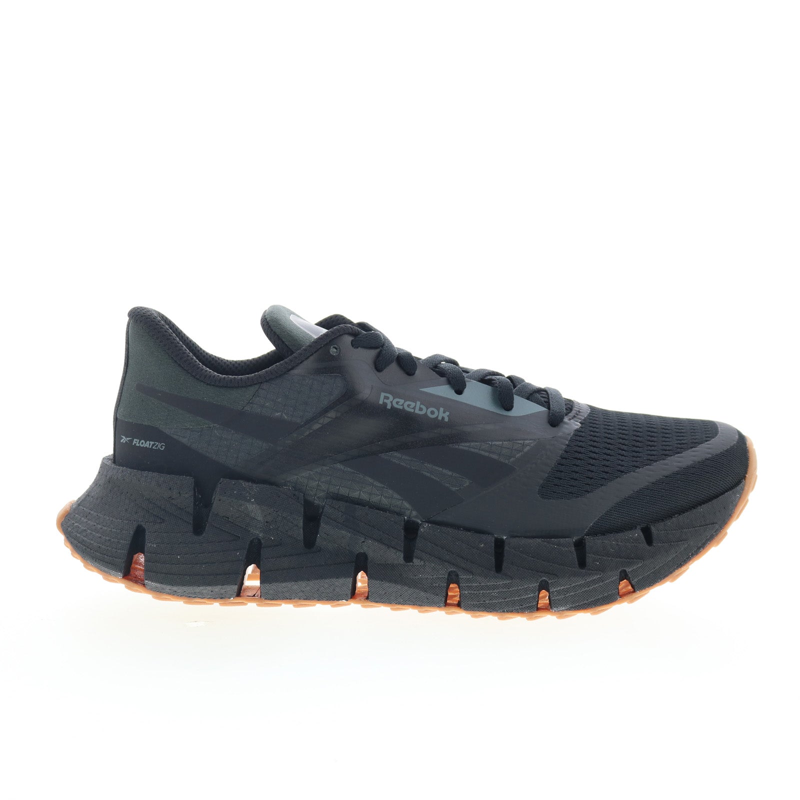 100206592_floatzig_1_cblack_pugry6_rbkl_01_abacab47-e93a-4c75-946a-ad1cf9d19e82 Reebok Floatzig 1 Mens Black Canvas Lace Up Athletic Running Shoes - Image 1