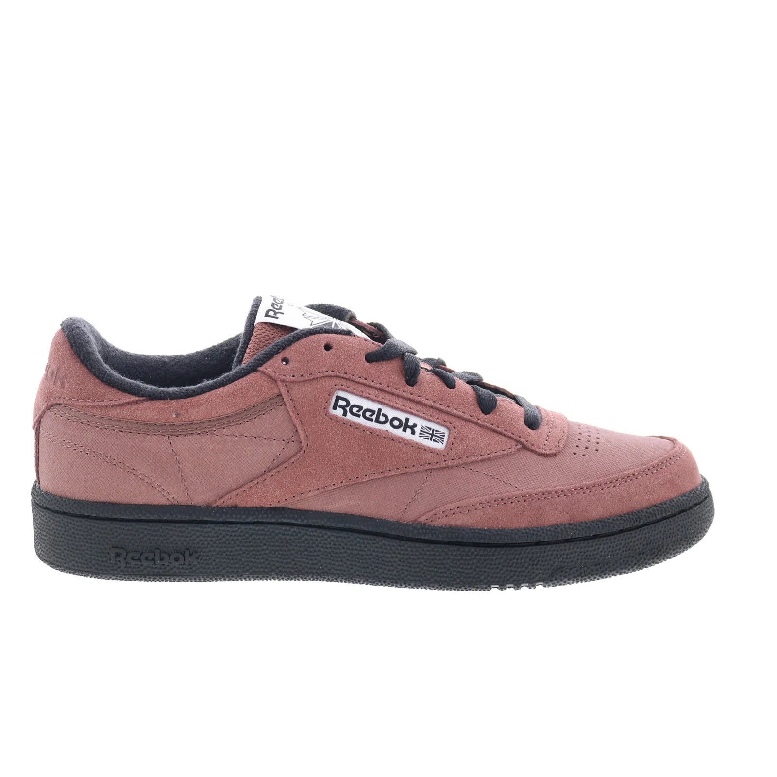 100209020_club_c_85_brown_black_white_reshoot_01 Reebok Club C 85 Mens Brown Suede Lace Up Lifestyle Sneakers Shoes - Image 1