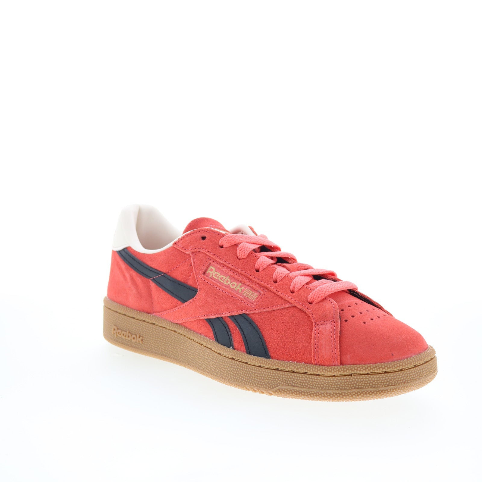 Reebok Club C Grounds UK Mens Pink Suede Lace Up Lifestyle Sneakers Shoes - Image 2