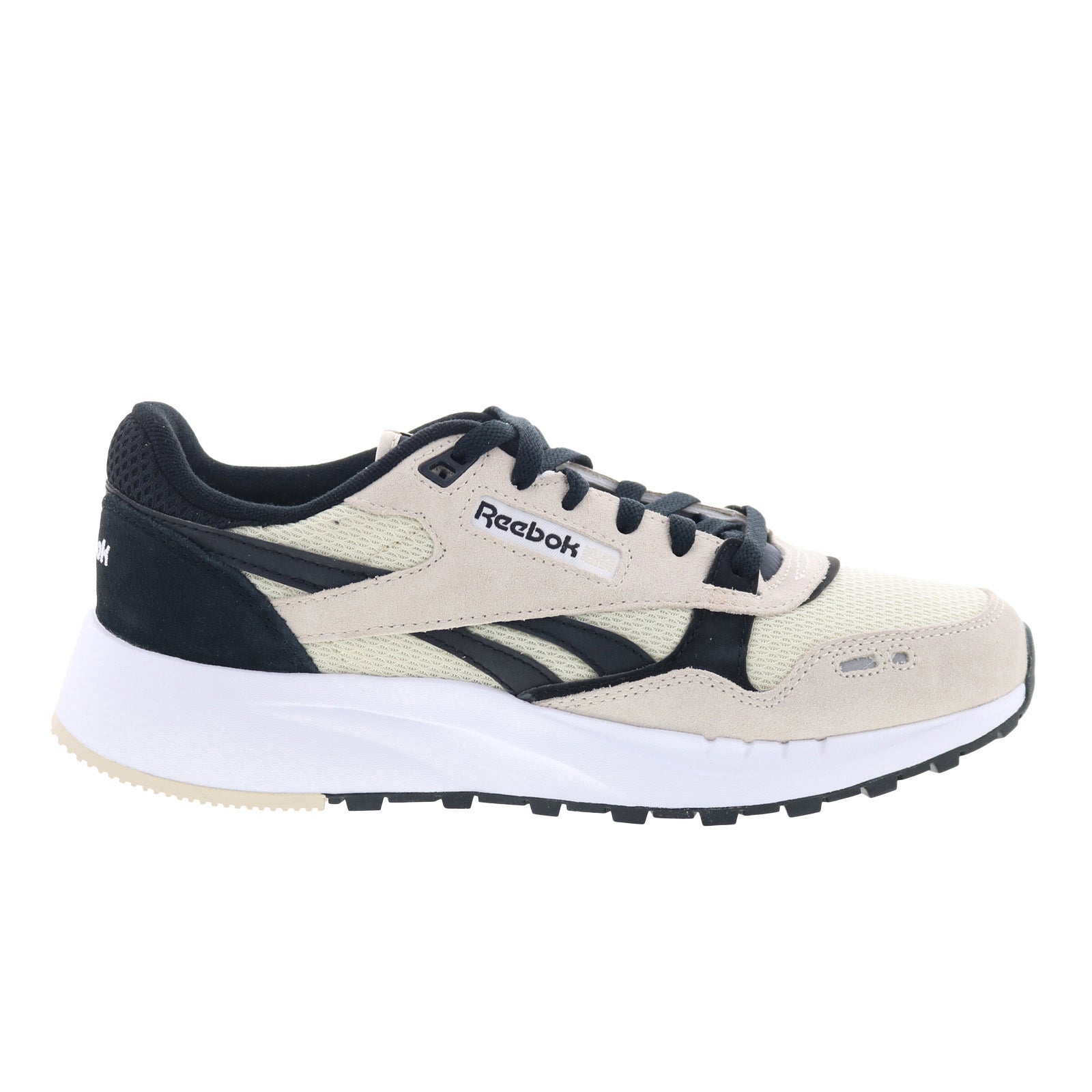 100209522_classic_leather_2400_beige_sand_black_reshoot_01 Reebok Classic Leather 2400 Mens Beige Suede Lifestyle Sneakers Shoes - Image 1
