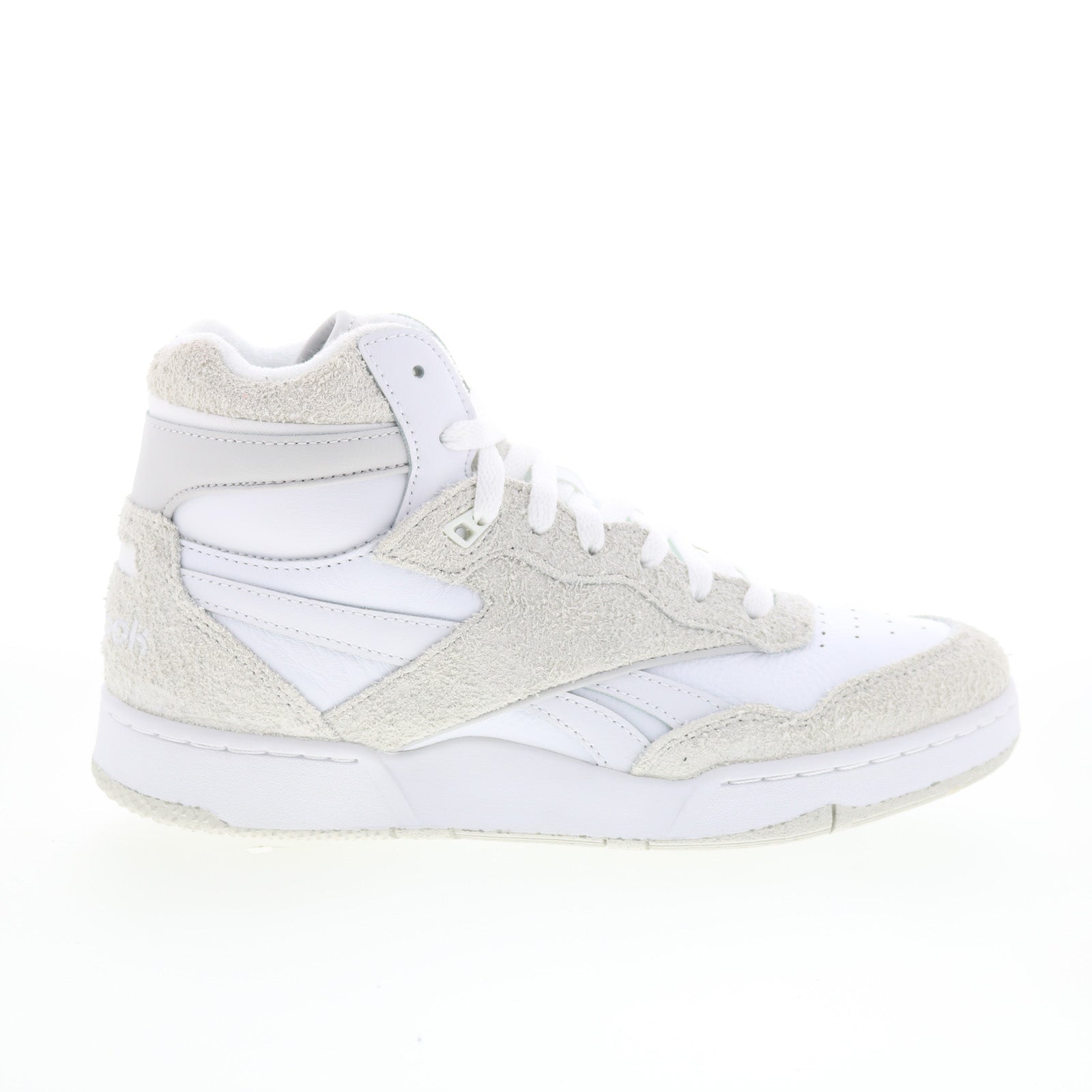 100211858_bb_4000_ii_mid_white_white_white_01_68a1c2a0-d739-46ca-bd64-a7744e725c63 Reebok BB 4000 II Mid Mens White Suede Lace Up Lifestyle Sneakers Shoes - Image 1