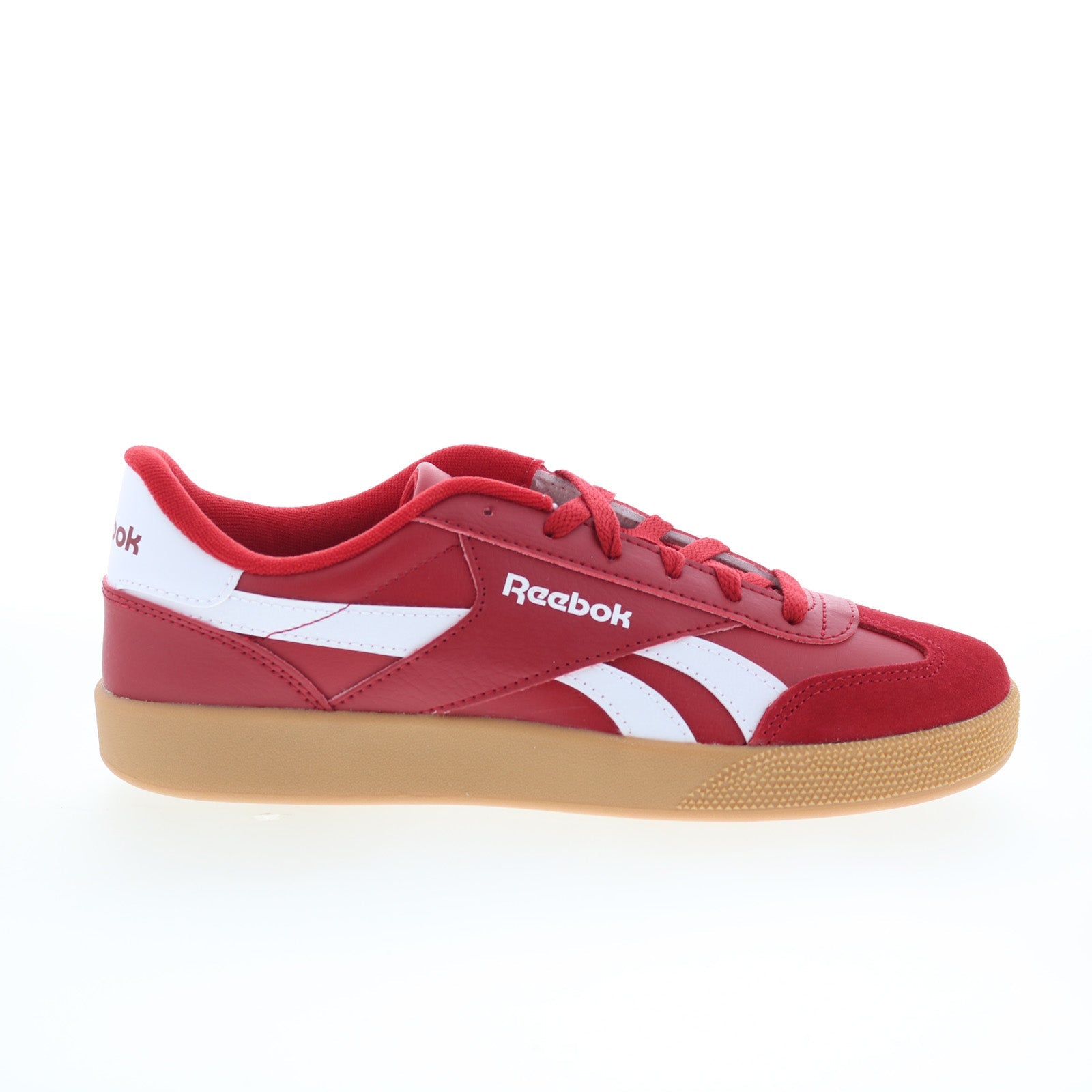100216486_reebok_smash_edge_s_fred_white_gum1_01_6d3c0a13-c74e-40df-88d9-99c91d98020e Reebok Smash Edge S Mens Red Leather Lace Up Lifestyle Sneakers Shoes - Image 1