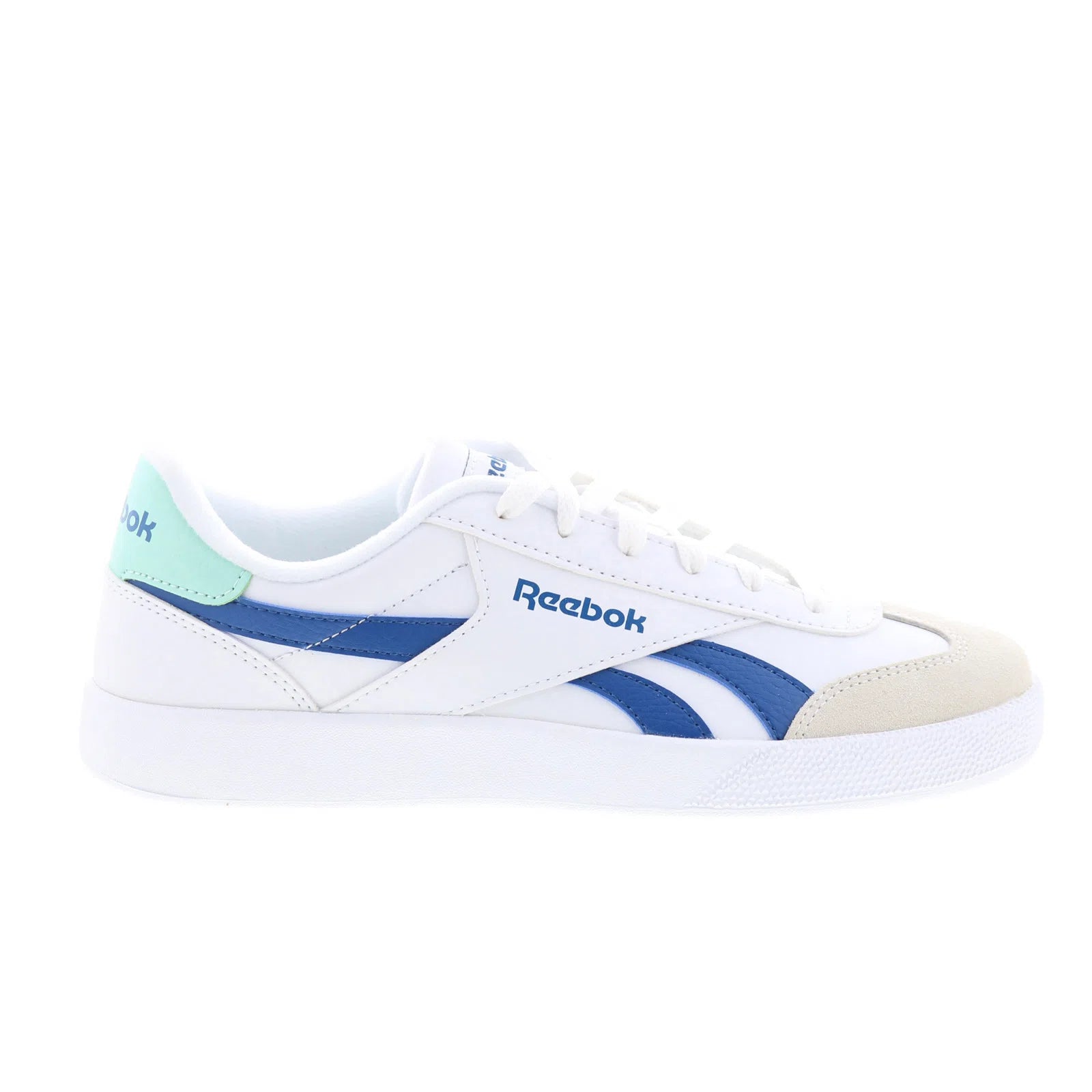 100228711_reebox_smash_edge_s_white_blue_aqua_reshoot_01_22e7d8c7-08e7-4bb7-9f43-2b3b24674c2c Reebok Smash Edge S Mens White Synthetic Lace Up Lifestyle Sneakers Shoes - Image 1
