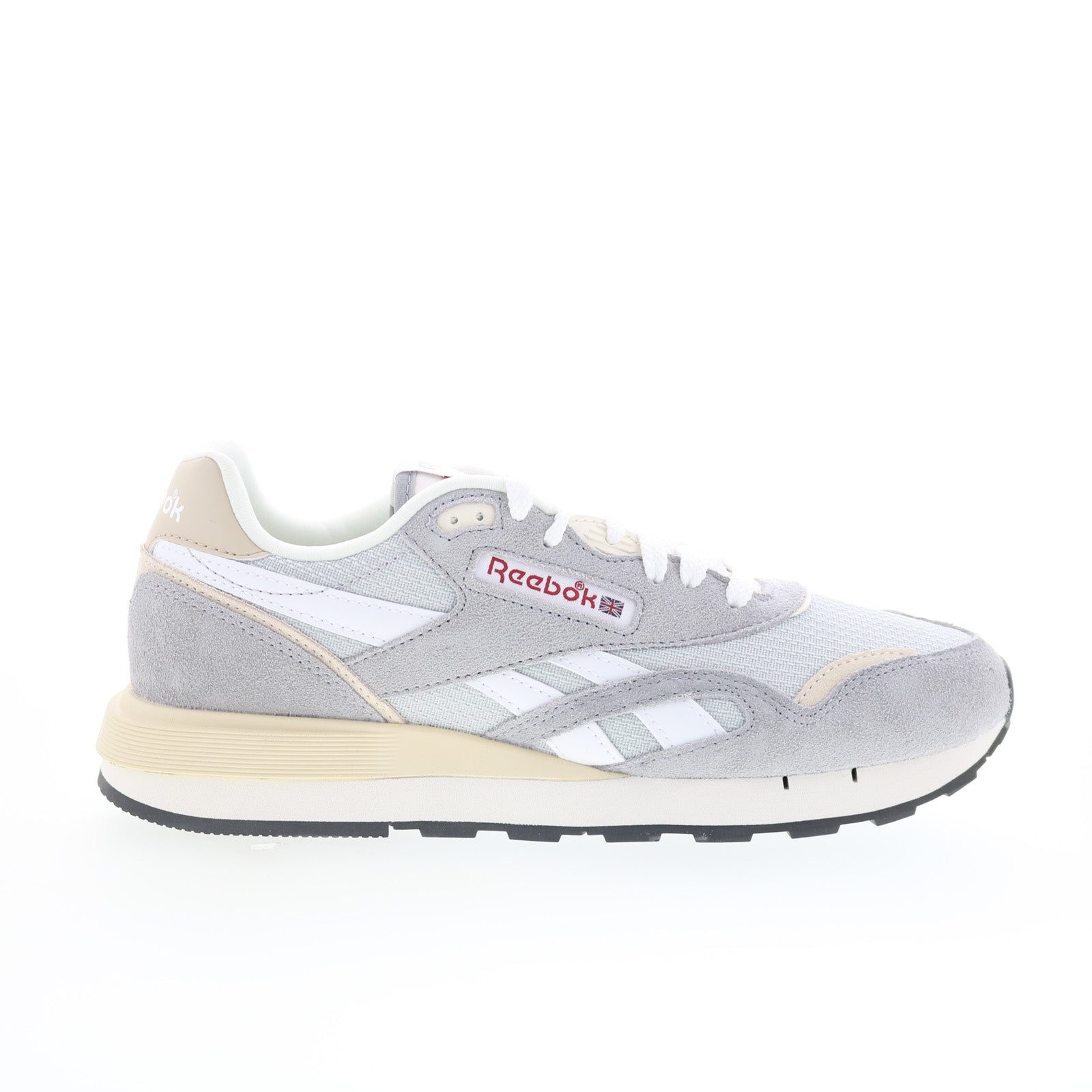 100230499_classic_nylon_89_grey1_grey2_chalk_01_afcc7bc9-e164-4aa5-907a-9dcbc717080e Reebok Classic Nylon 89 Mens Gray Suede Lace Up Lifestyle Sneakers Shoes - Image 1