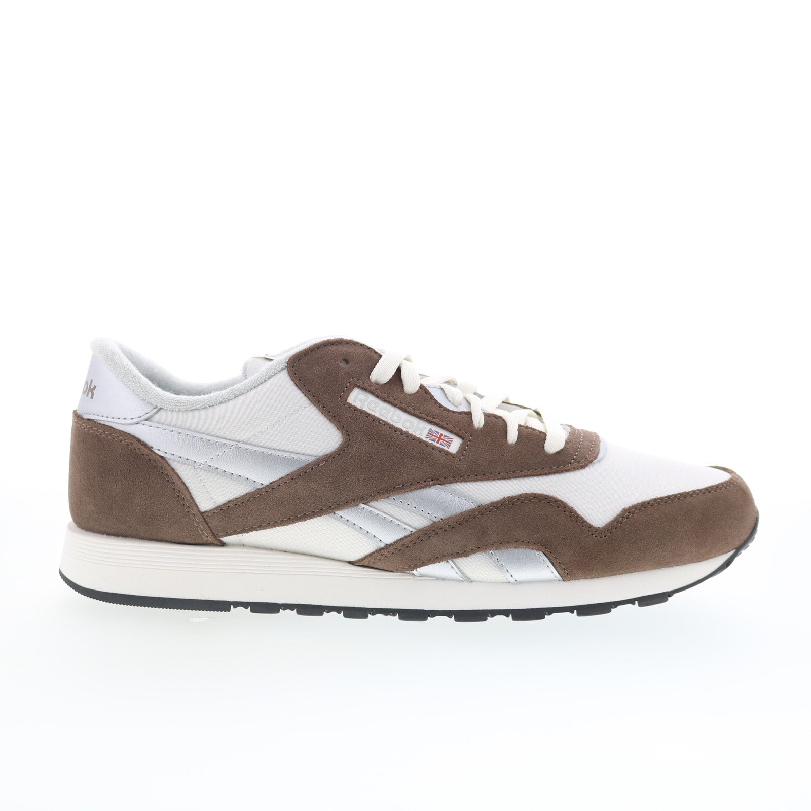 100230540_classic_nylon_grye_grey_grey1_01_844514d6-92f0-4c0e-8dbd-24ca2b2bc2d6 Reebok Classic Nylon Mens Gray Suede Lace Up Lifestyle Sneakers Shoes - Image 1