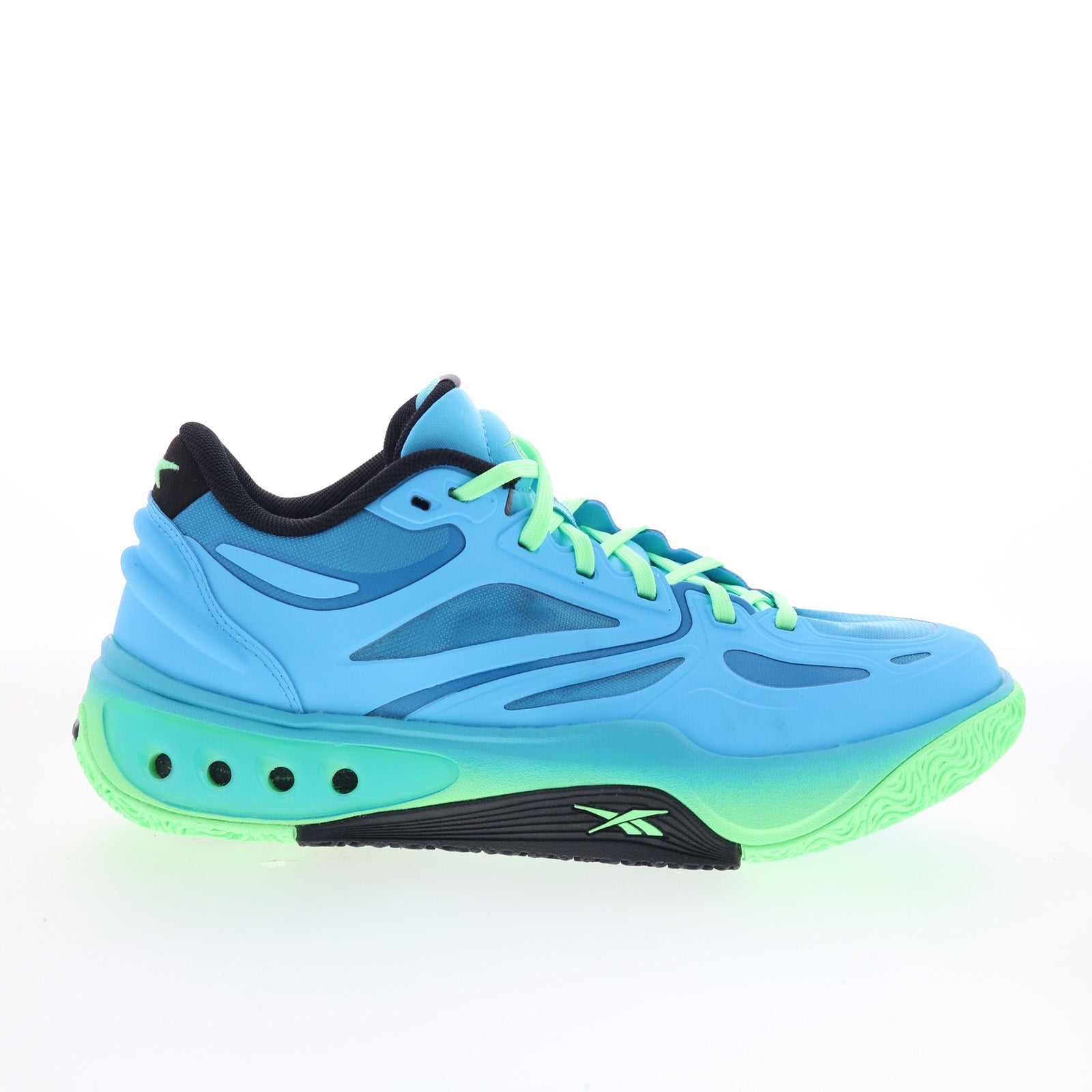 100230672_engine_a_cyan_green_black_01_a9859204-7e84-452f-90d7-452ce730fcd6 Reebok Engine A Mens Blue Synthetic Lace Up Athletic Basketball Shoes - Image 1