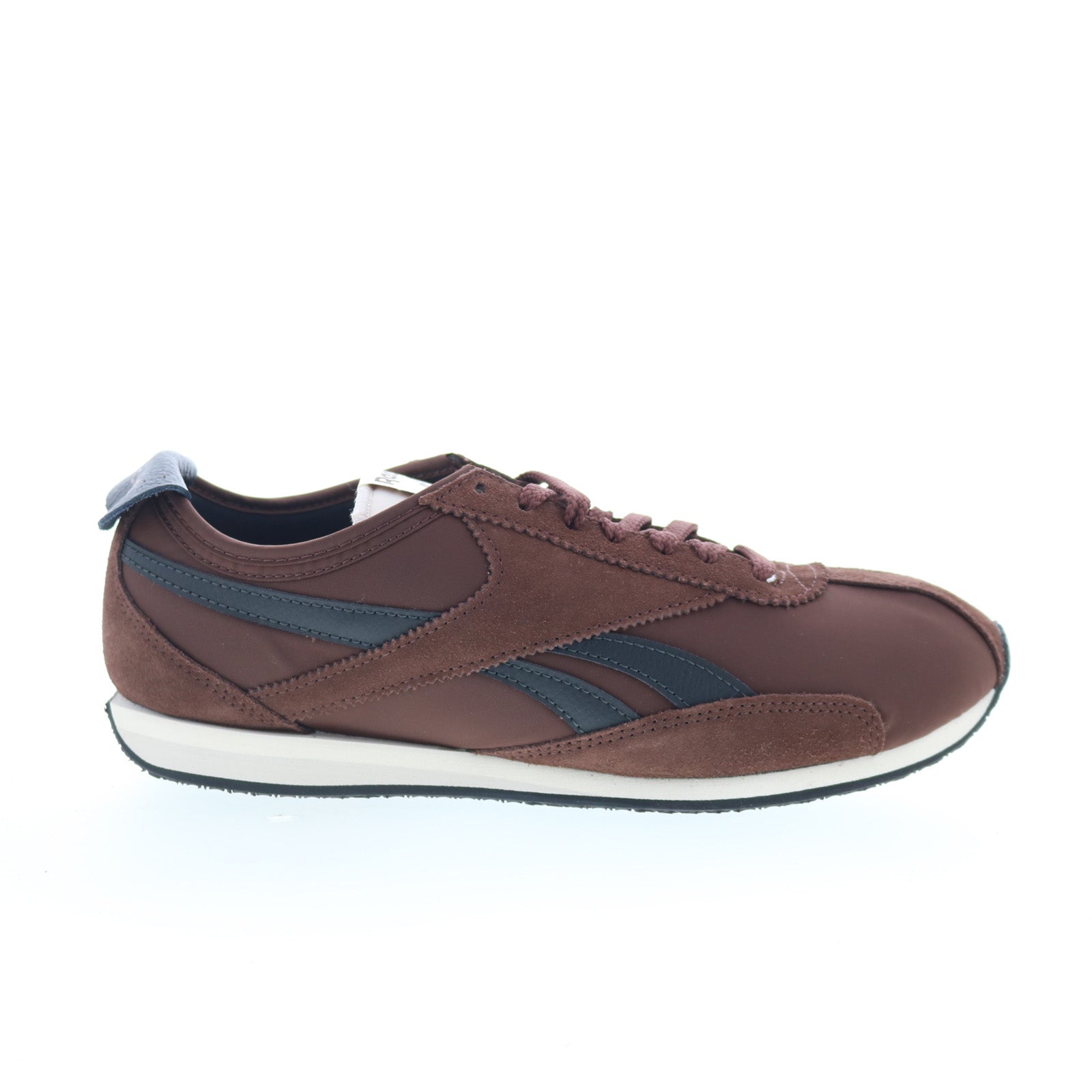 100239544_r400_brown_brown_black_01_6a6d3be5-5324-472c-bbb3-d851dbe75d1f Reebok R400 Mens Brown Leather Lace Up Lifestyle Sneakers Shoes - Image 1