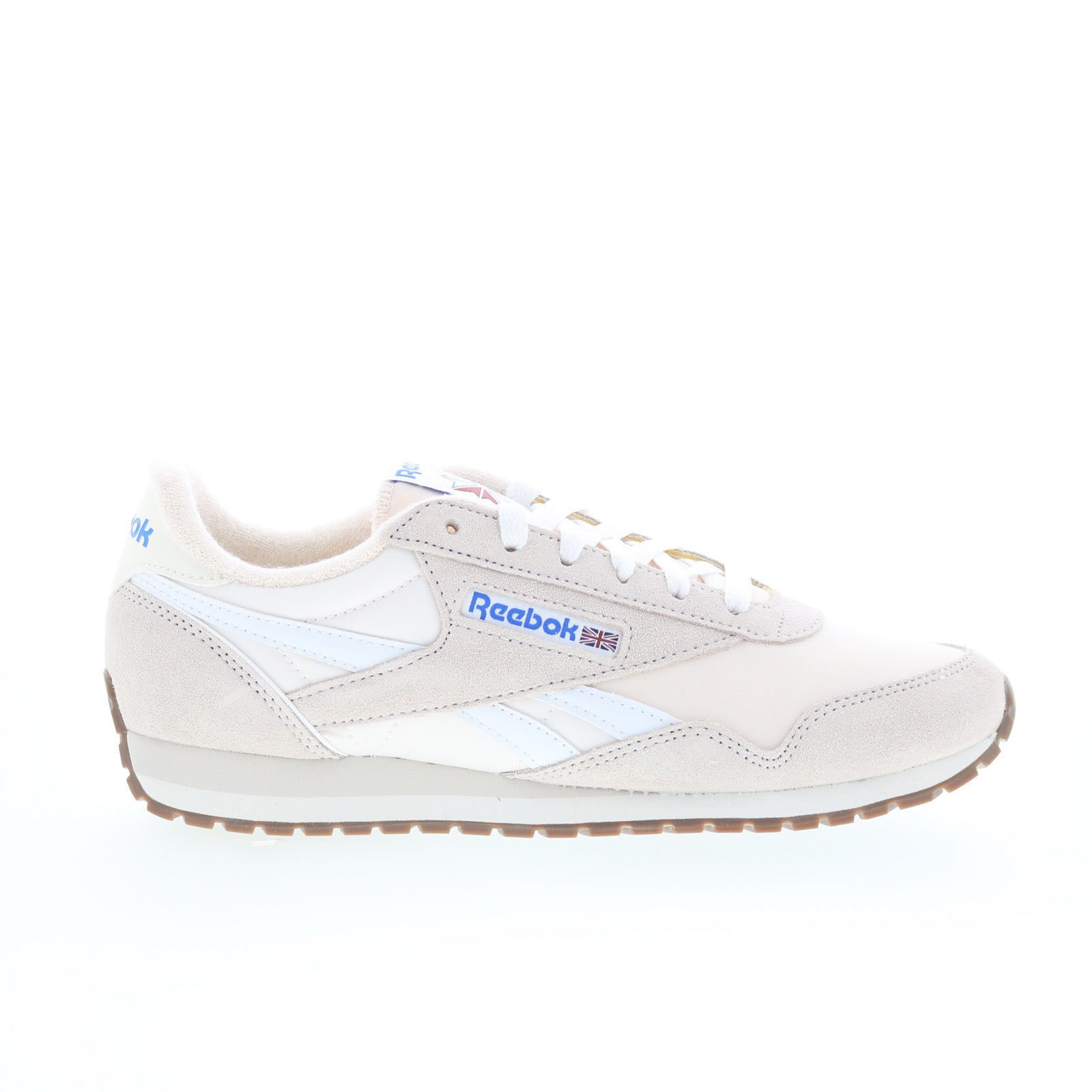 100239546_classic_az_white_gret_chalk_01_c18cfb92-1f77-4de7-a99f-d8ed85618f98 Reebok Classic AZ Mens White Suede Lace Up Lifestyle Sneakers Shoes - Image 1