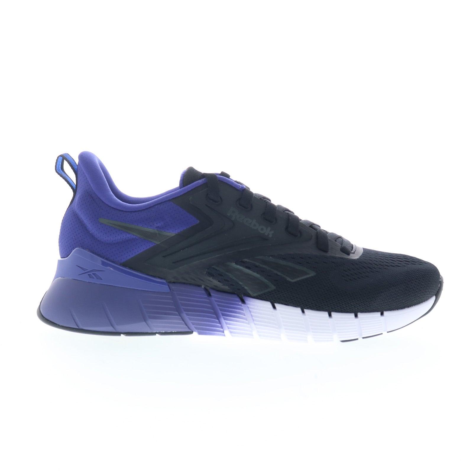 100246313_nano_gym_black_purple_white_01_74837b1a-d61d-4291-ad82-6b14bb80fdb4 Reebok Nano Gym Mens Black Mesh Lace Up Athletic Cross Training Shoes - Image 1