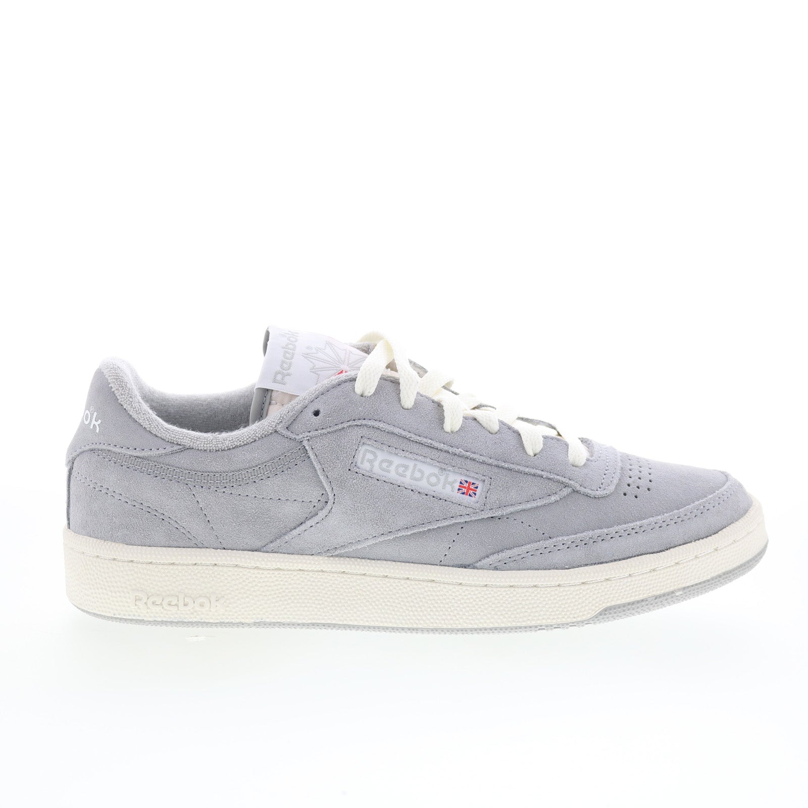 Reebok Club C 85 Vintage Mens Gray Leather Lace Up Lifestyle Sneakers Shoes - Image 1