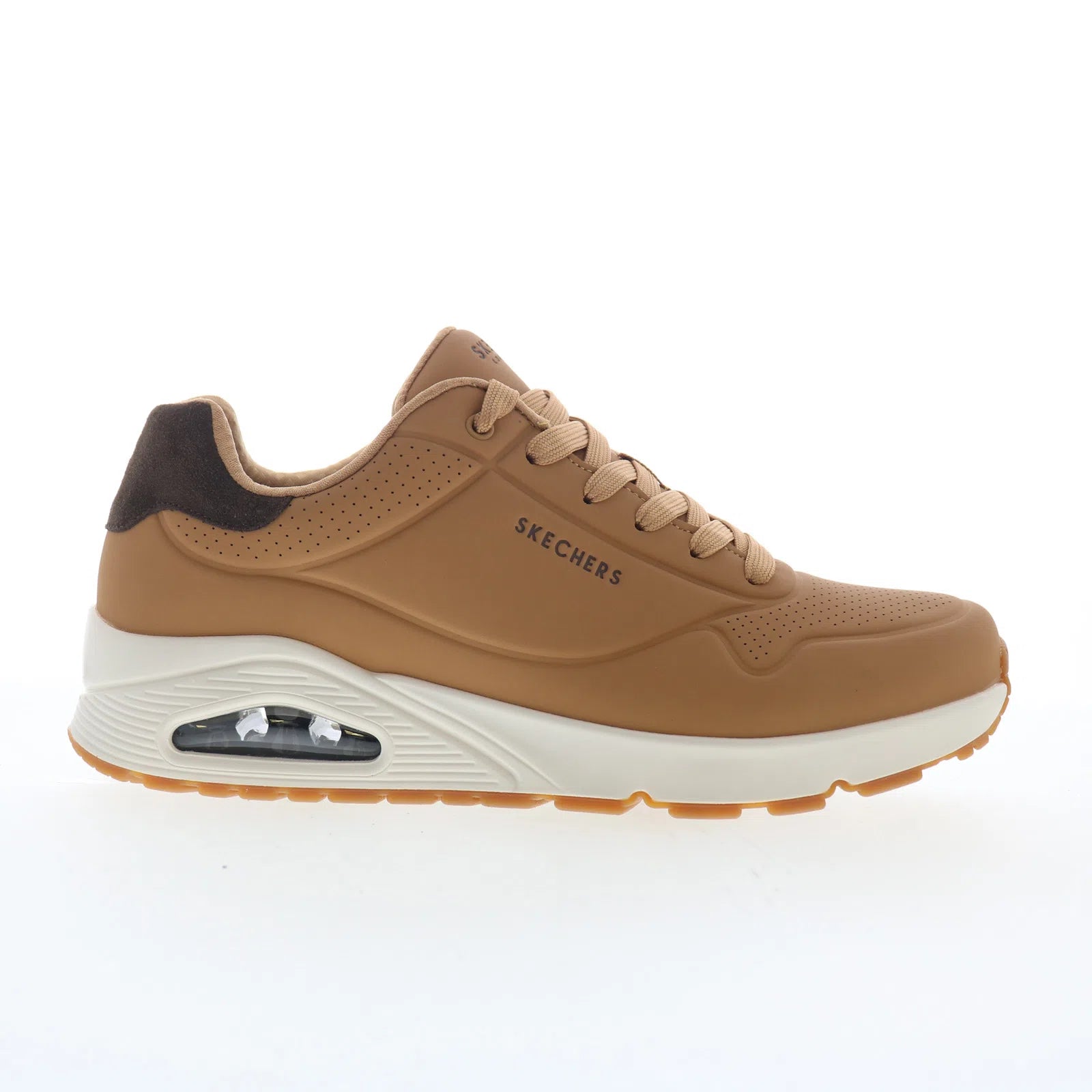 183004-tan_uno_suited_on_air_tan_01 Skechers UNO - Suited On Air 183004-TAN Mens Brown Lifestyle Sneakers Shoes - Image 1