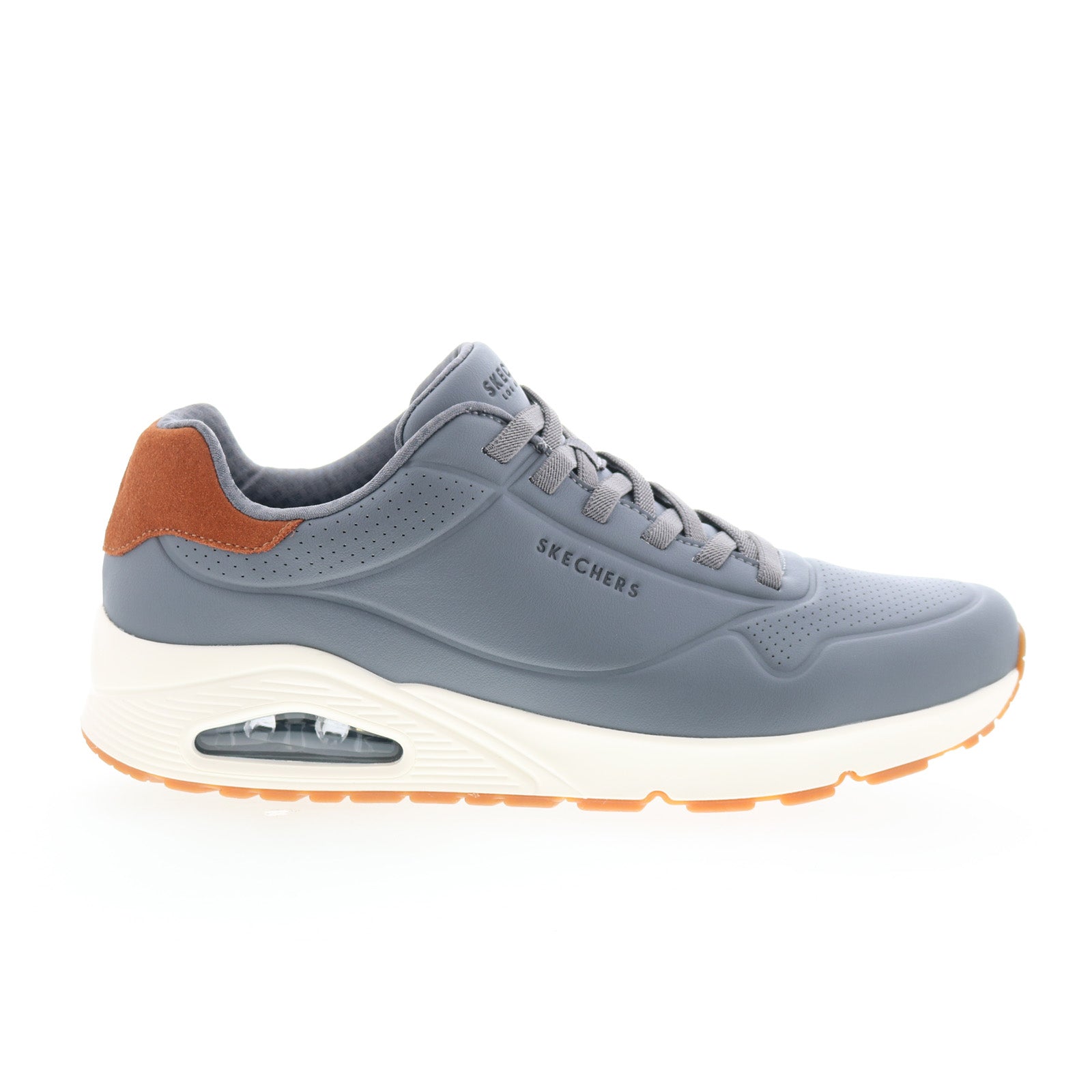 183007-char_uno-tailored_air_charcoal_01_4a22a33c-7bac-435c-96d7-61dc3103d098 Skechers Uno - Tailored Air 183007-CHAR Mens Gray Lifestyle Sneakers Shoes - Image 1
