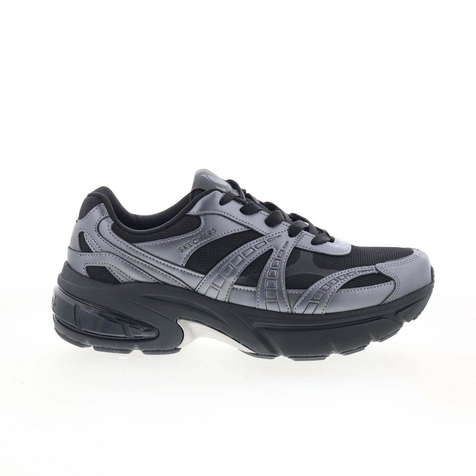 183216-gun_skechers_shadow-stellar_90_gun_metal_01_cbbbcbe3-7a0d-434b-a363-303e8a750d03 Skechers Shadow Stellar OG 183216-GUN Mens Black Lifestyle Sneakers Shoes - Image 1