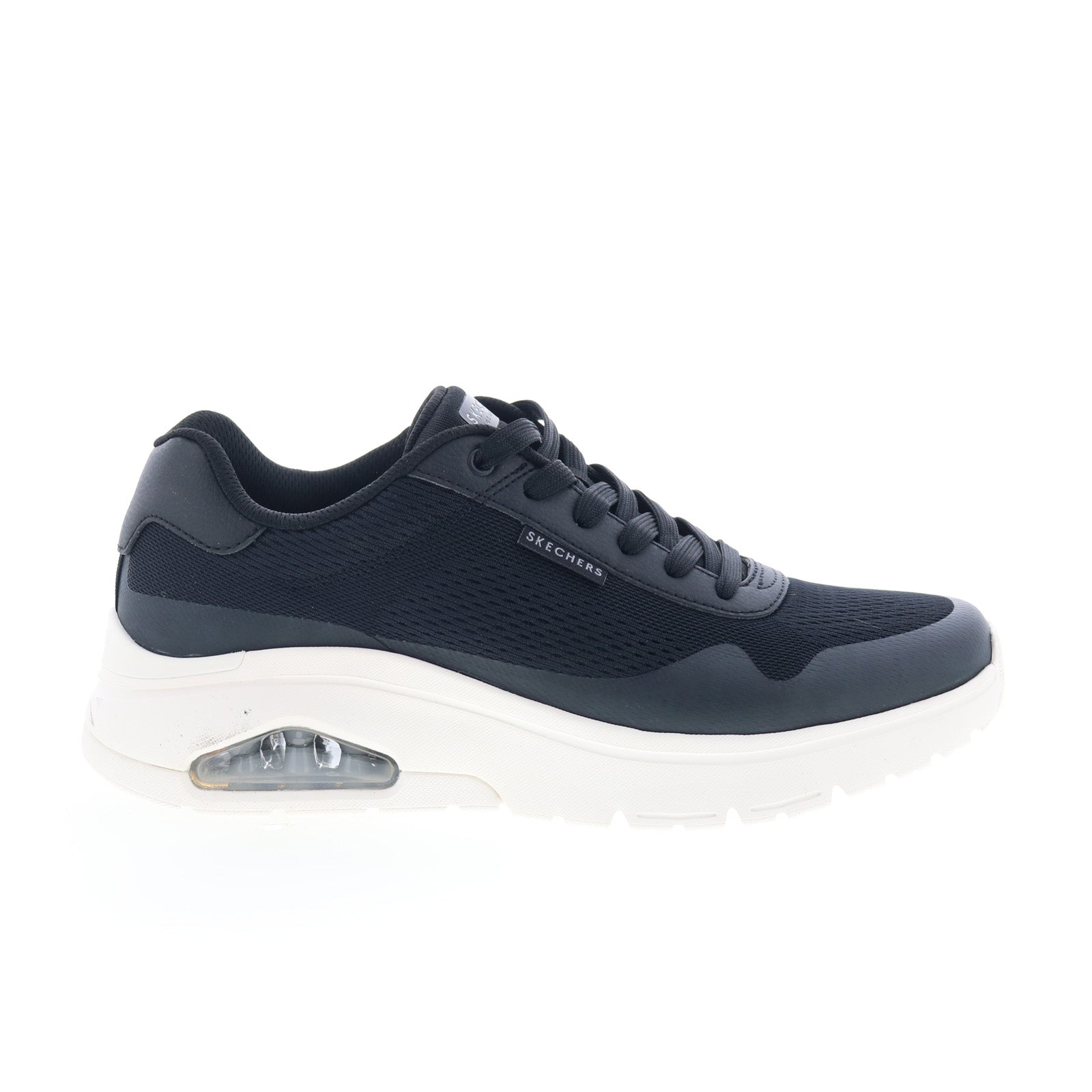 183310-blk_uno_flex-spring_on_air_black_01_e09c61e9-5c7f-4622-aa0f-22cc9070dadb Skechers Uno Flex - Spring On Air Mens Black Lifestyle Sneakers Shoes - Image 1