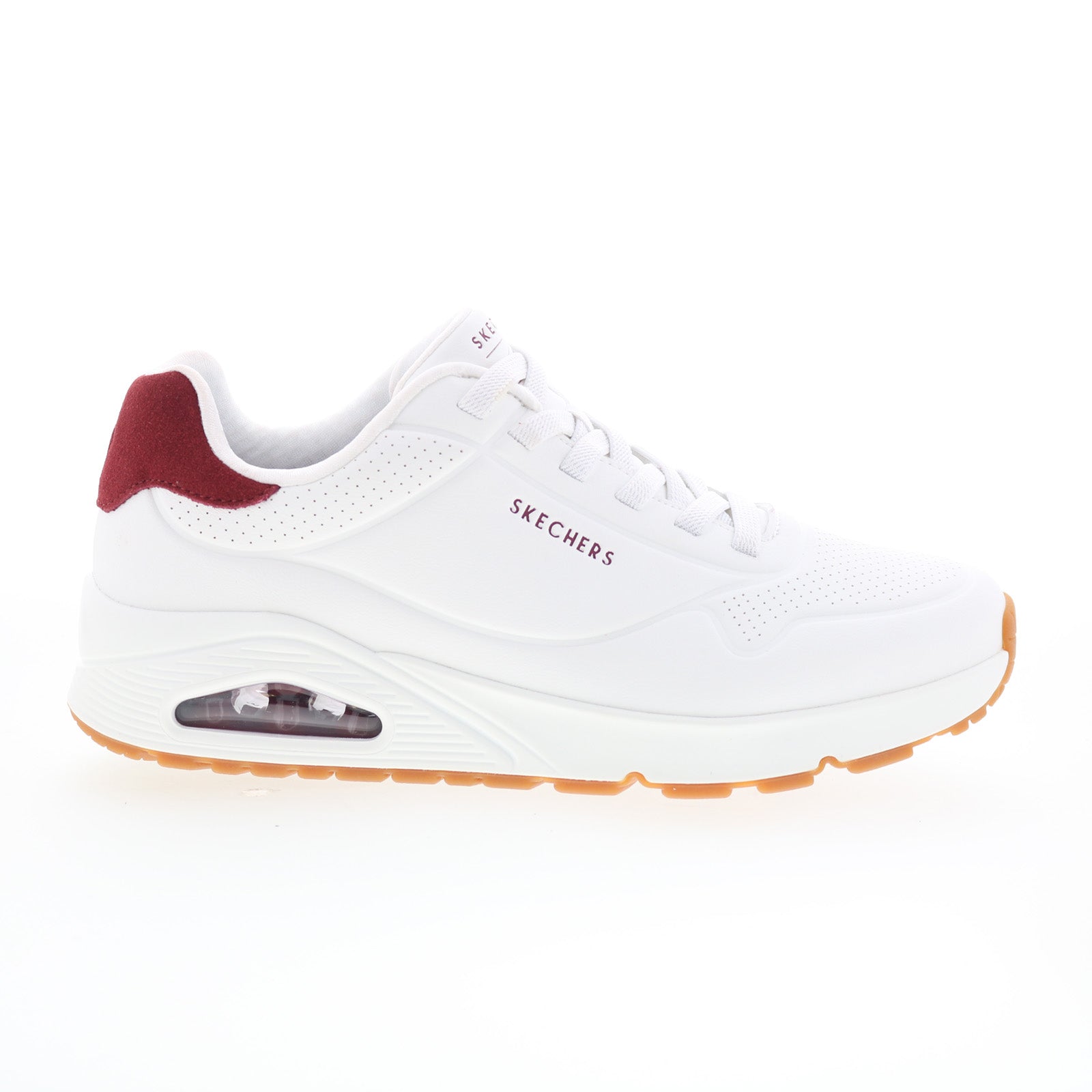 183920-wbug_uno_harry_kane_air_white_burgundy_01_8aec4281-be49-499e-a978-2640cbb7aecd Skechers Off Pitch UNO Harry Kane Air Mens White Sneakers Shoes - Image 1