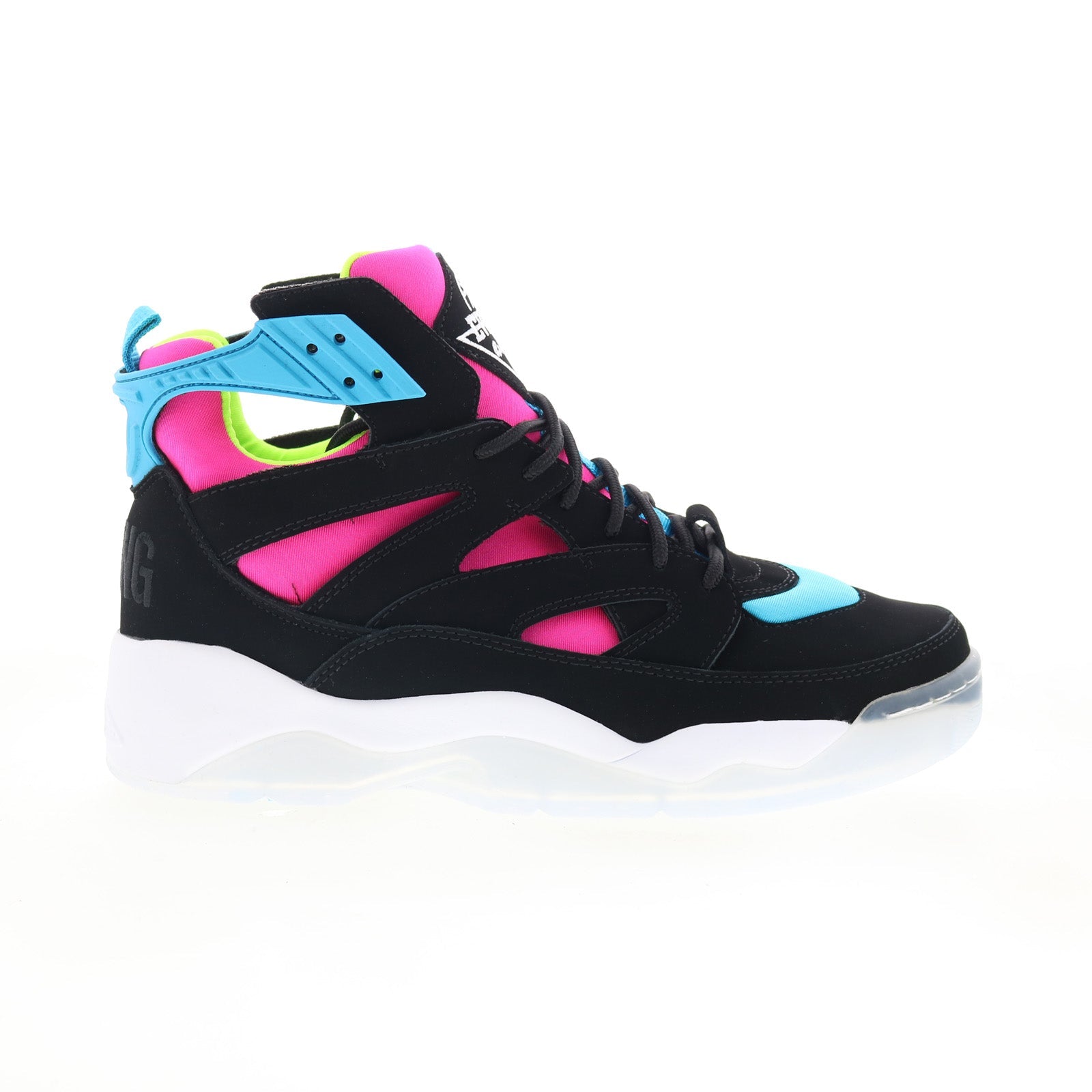 1bm02480-965_ewing_images_black_pink_green_01_39ec2a08-0240-4028-a38e-937b0aaa3b56 Ewing Athletics Image 1BM02480-965 Mens Black Athletic Basketball Shoes - Image 1