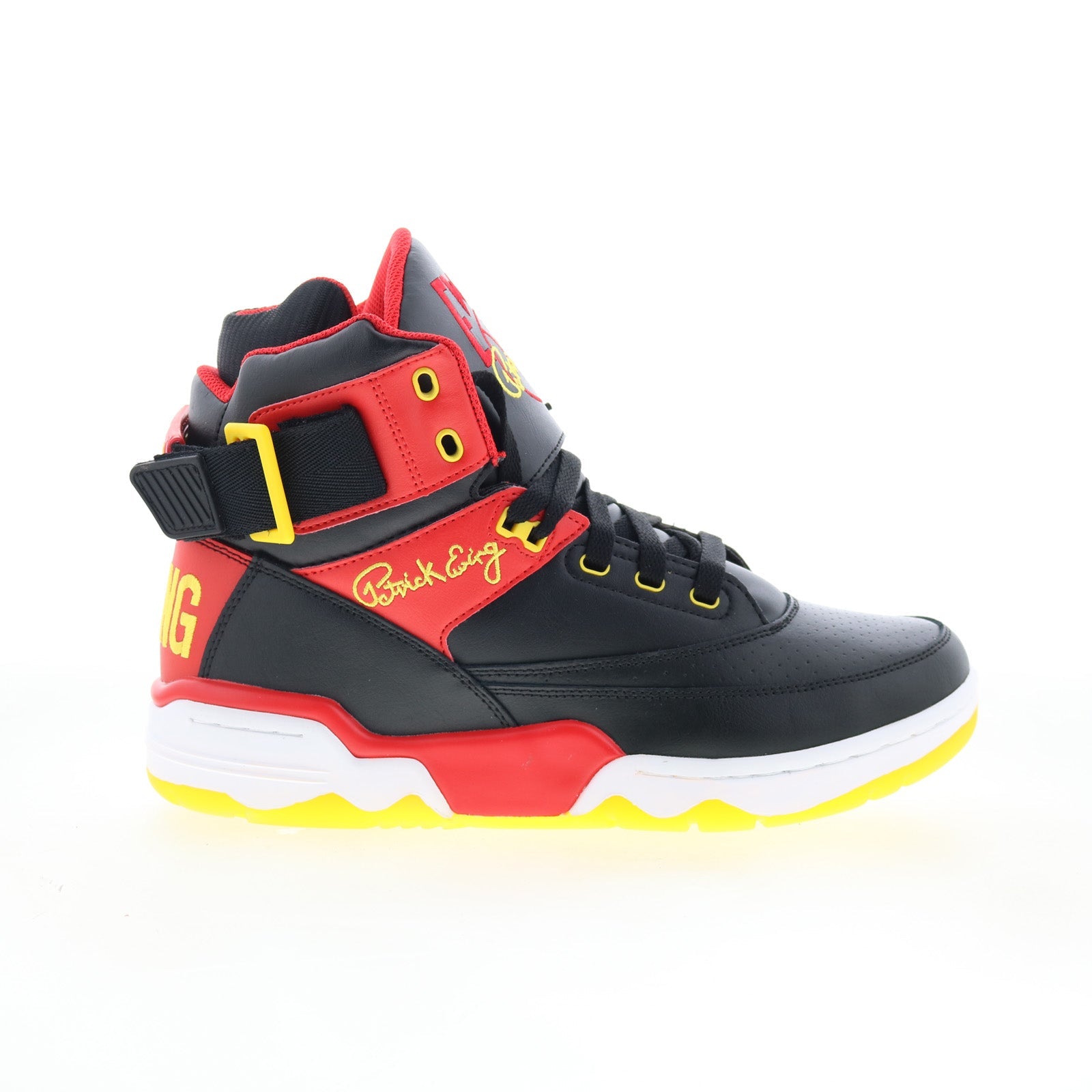 1bm02564-025_ewing_33_hi_black_fiery_red_vibrant_yellow_01_044afb22-c502-4096-8189-5855b43522f8 Ewing Athletics 33 HI 1BM02564-025 Mens Black Lifestyle Sneakers Shoes - Image 1