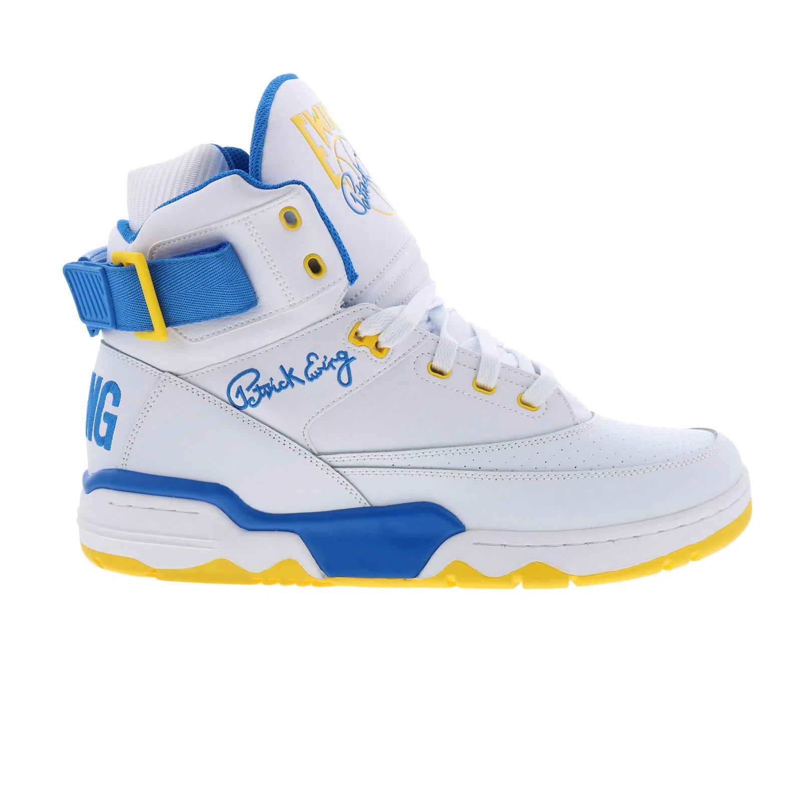1bm02598-424_ewing_33_hi_white_blue_yellow_reshoot_01_f7afe76e-3de4-4728-881e-0d52dc9fb608 Ewing Athletics 33 HI 1BM02598-424 Mens White Lifestyle Sneakers Shoes - Image 1