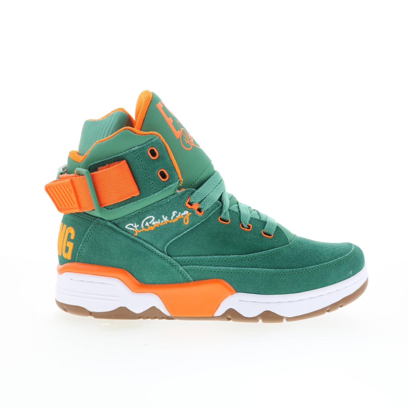 1bm02601-322_ewing_33_hi_st._patricks_day_pine_green_oriole_white_01_6639ae13-32a8-4060-9182-61b342b2a343 Ewing Athletics 33 HI St. Patricks Day Mens Green Lifestyle Sneakers Shoes - Image 1