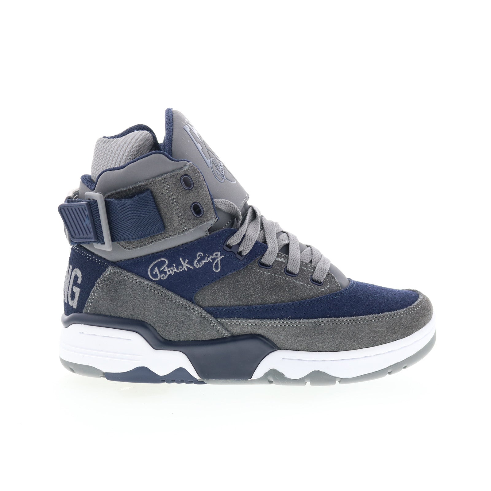 1bm02603-068_ewing_33_hi_quiet_shade_maritime_blue_01_d266ffd5-3fa9-4e14-b7c8-cb94b1e09b40 Ewing Athletics 33 HI 1BM02603-068 Mens Gray Suede Lifestyle Sneakers Shoes - Image 1