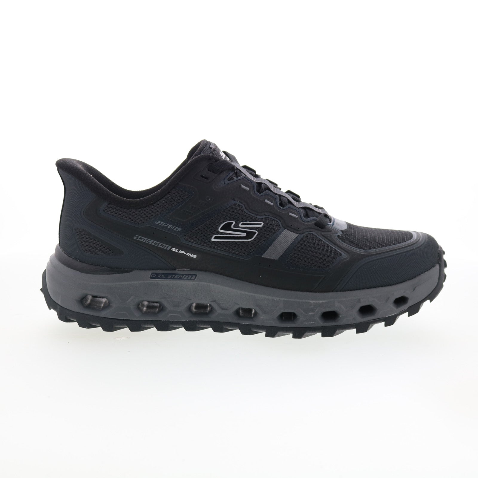 Skechers Slip-ins Glide-Step AT Rock Fence Creek Mens Black Athletic Shoes - Image 1