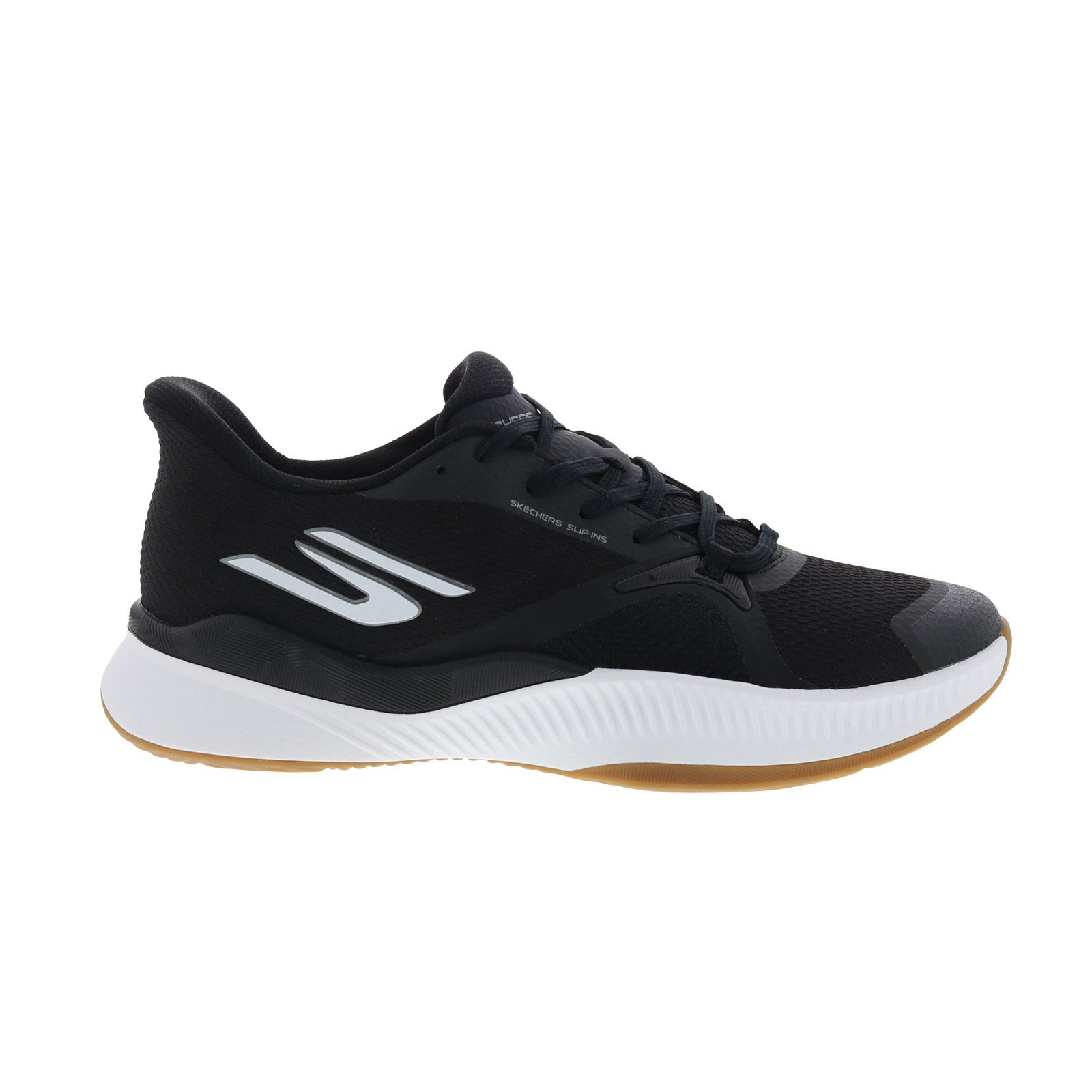 246117-bkw_skechers_state_champ_black_white_reshoot_01 Skechers State Champ 246117-BKW Mens Black Mesh Athletic Pickleball Shoes - Image 1