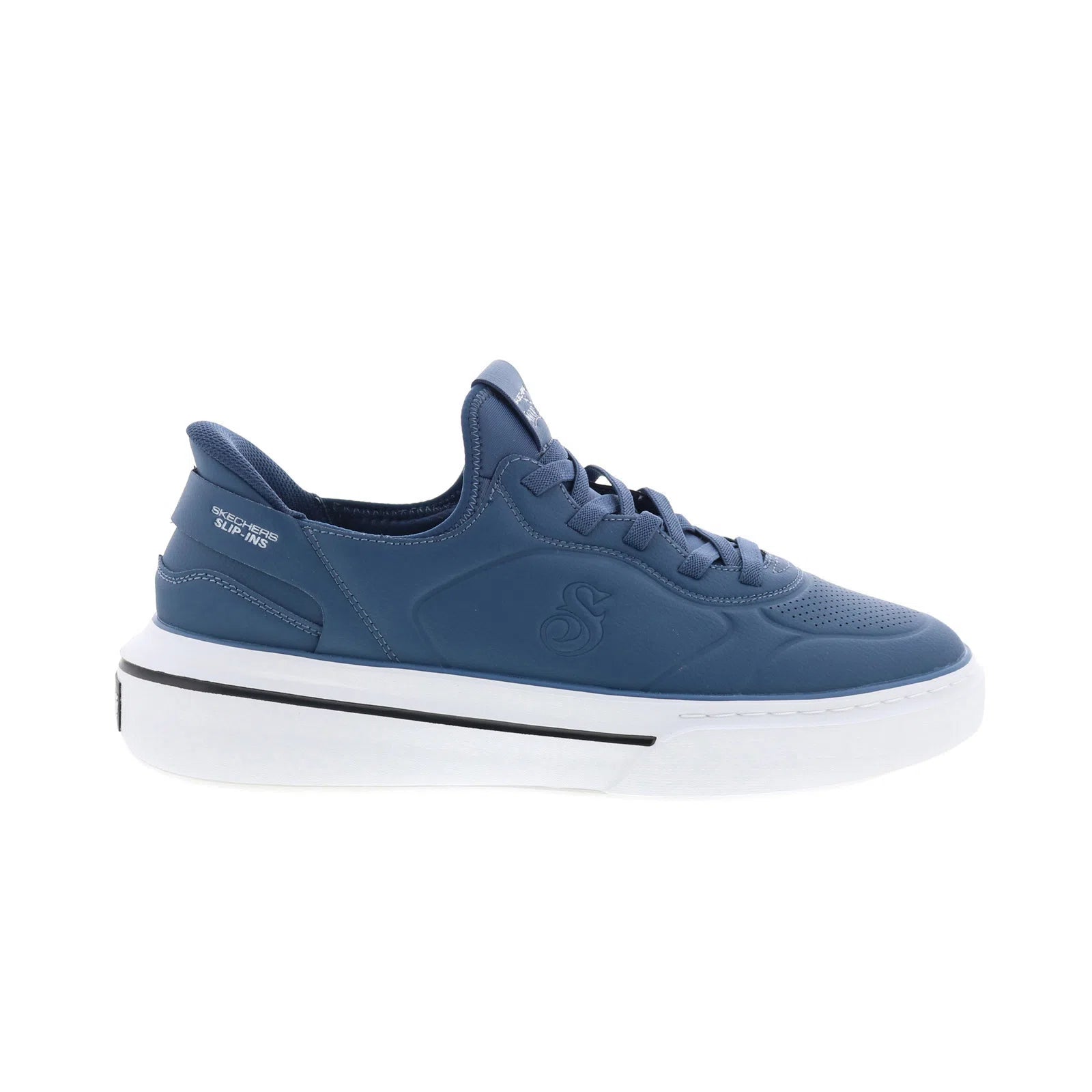 251100w-nvy_snoop_one-next_episode_navy_reshoot_01 Skechers Slip-ins Snoop Dogg One Next Episode Mens Blue Wide Sneakers Shoes - Image 1