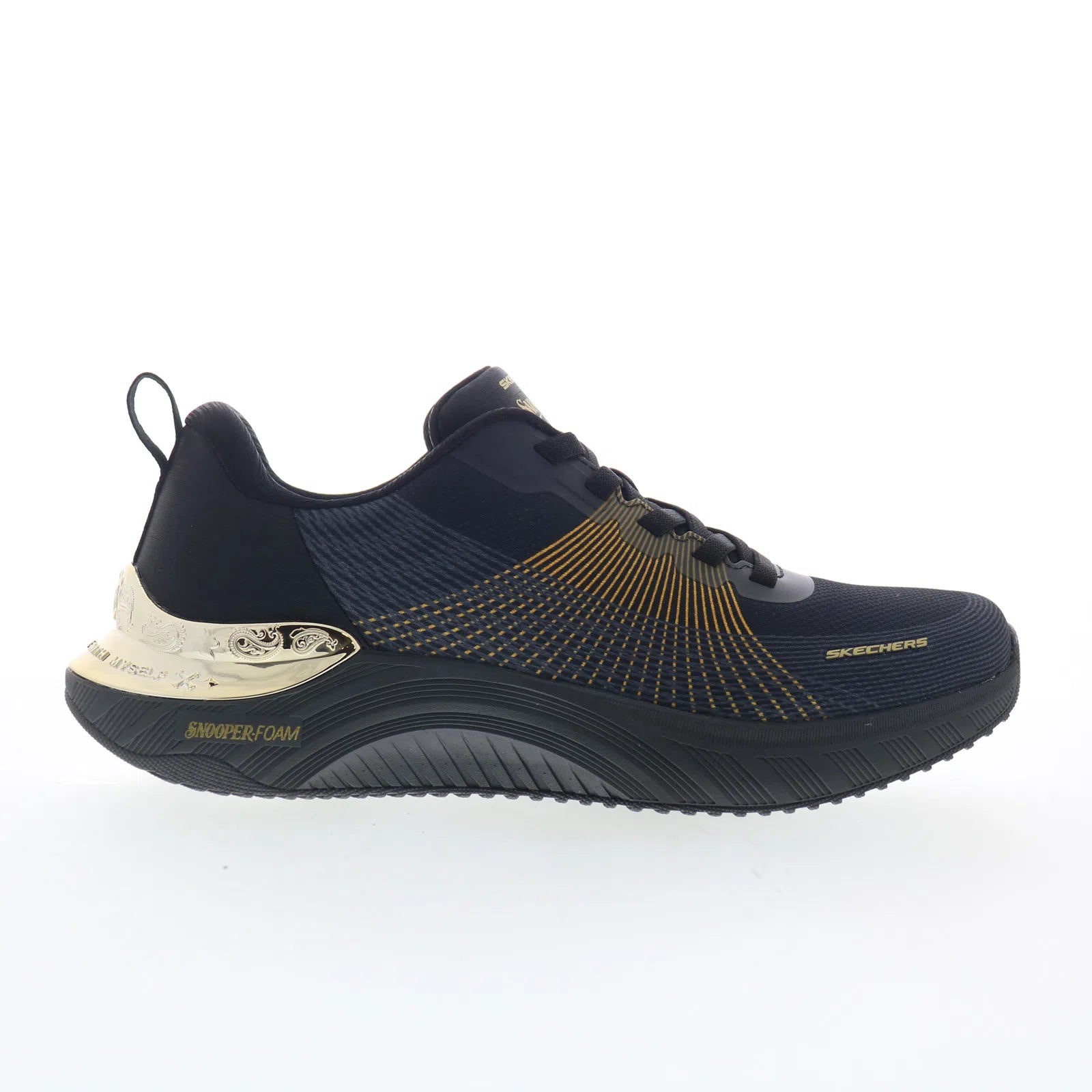 251135-bkgd_snoop_ace_cyber_walker_black_gold_01 Skechers Snoop Dogg: Snoop Ace - Cyber Walker Mens Black Sneakers Shoes - Image 1