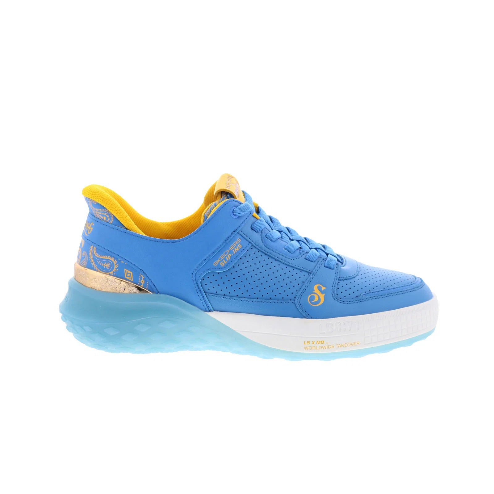 251170-blyl_sizzle-snoop_sizzle_toke_slip-ins_blue_yellow_reshoot_01 Skechers Slip-ins Snoop Dogg Sizzle Toke Slip-ins Mens Blue Sneakers Shoes - Image 1