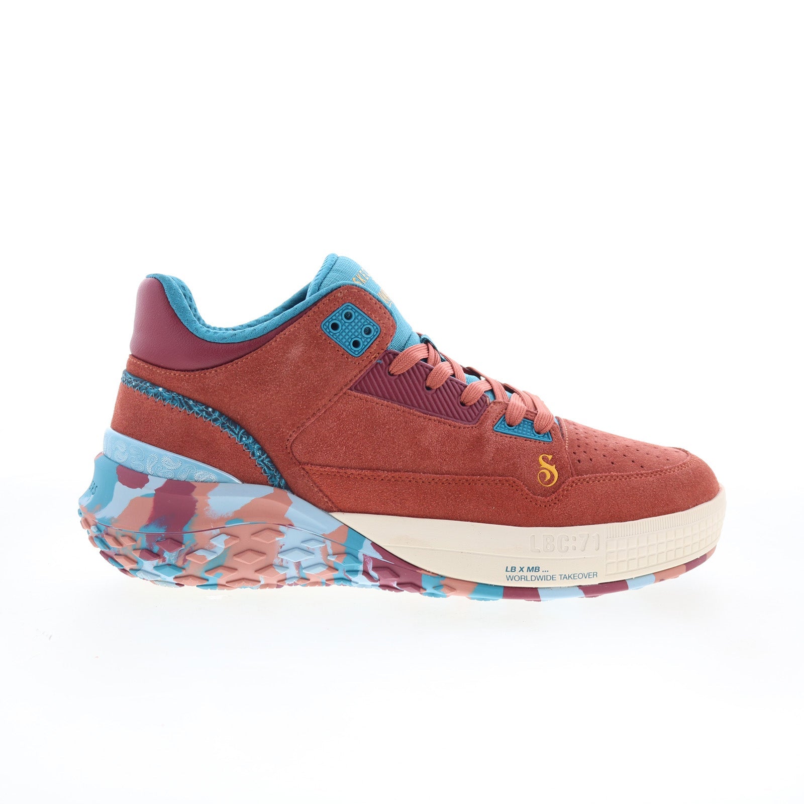 251182-rust_sizzle-buckets_blazed_trails_rust_01_94c5d490-2a6c-46a7-9a6f-d96a44bbba20 Skechers Snoop Dogg Sizzle Buckets Blazed Trails Mens Brown Sneakers Shoes - Image 1