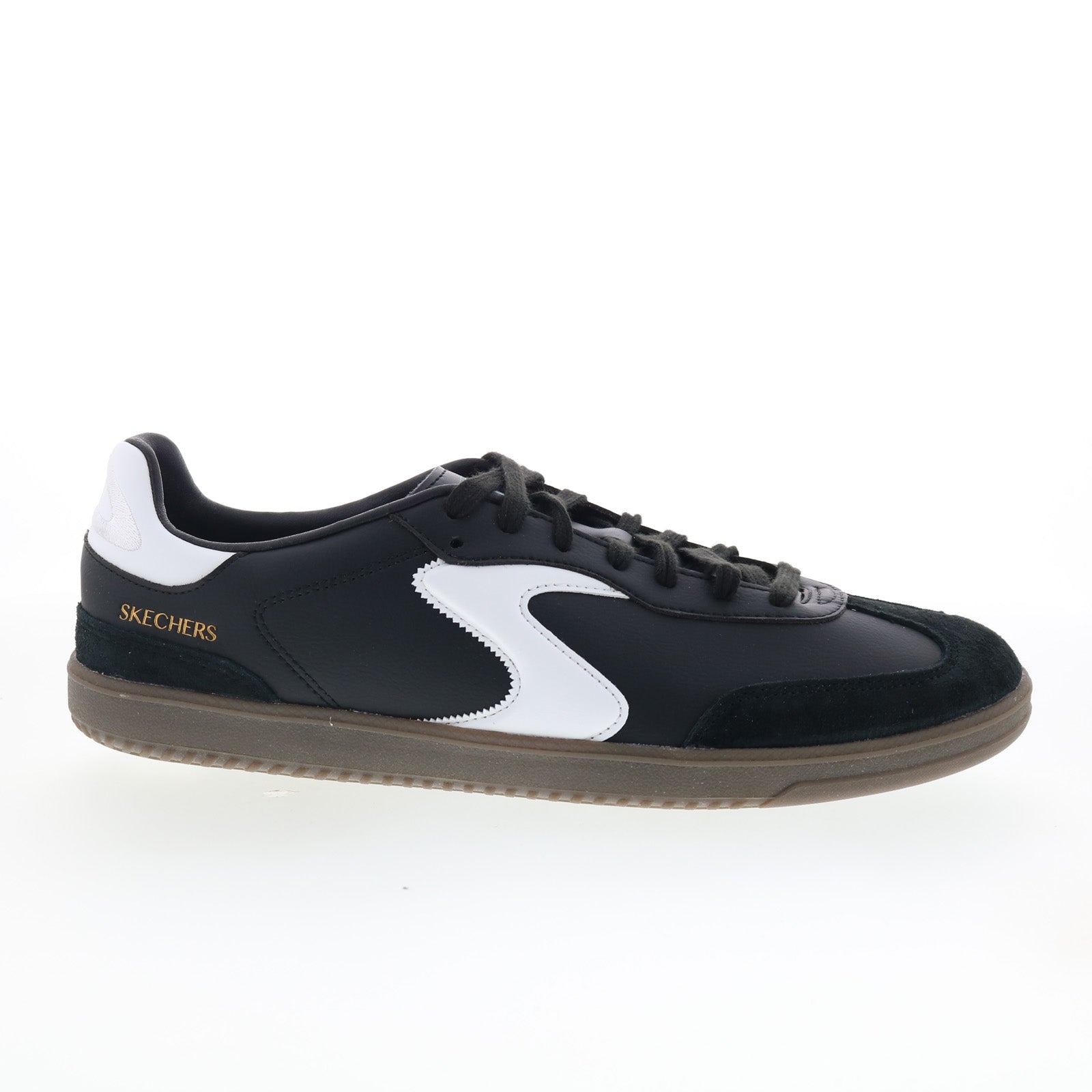 254150w-bkw_hotshot_pyke_black_white_01_97ddd8a2-42cb-4709-a683-4c3fb16d0702 Skechers Hotshot - Pyke Mens Black Synthetic Wide Lifestyle Sneakers Shoes - Image 1