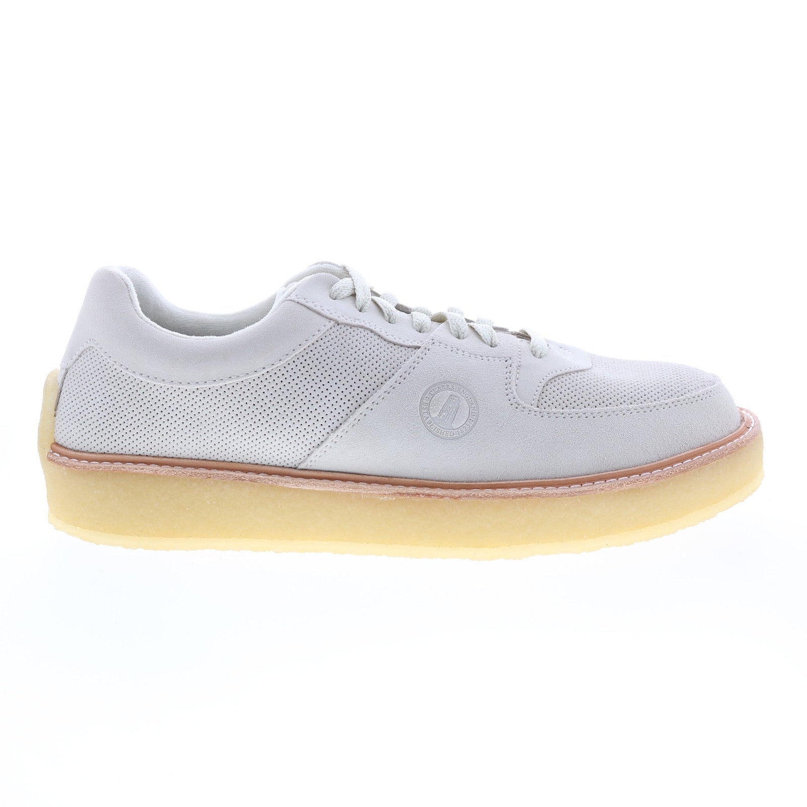 26166899_sandford_off_white_01 Clarks Sandford Ronnie Fieg Kith Mens Gray Suede Lifestyle Sneakers Shoes - Image 1