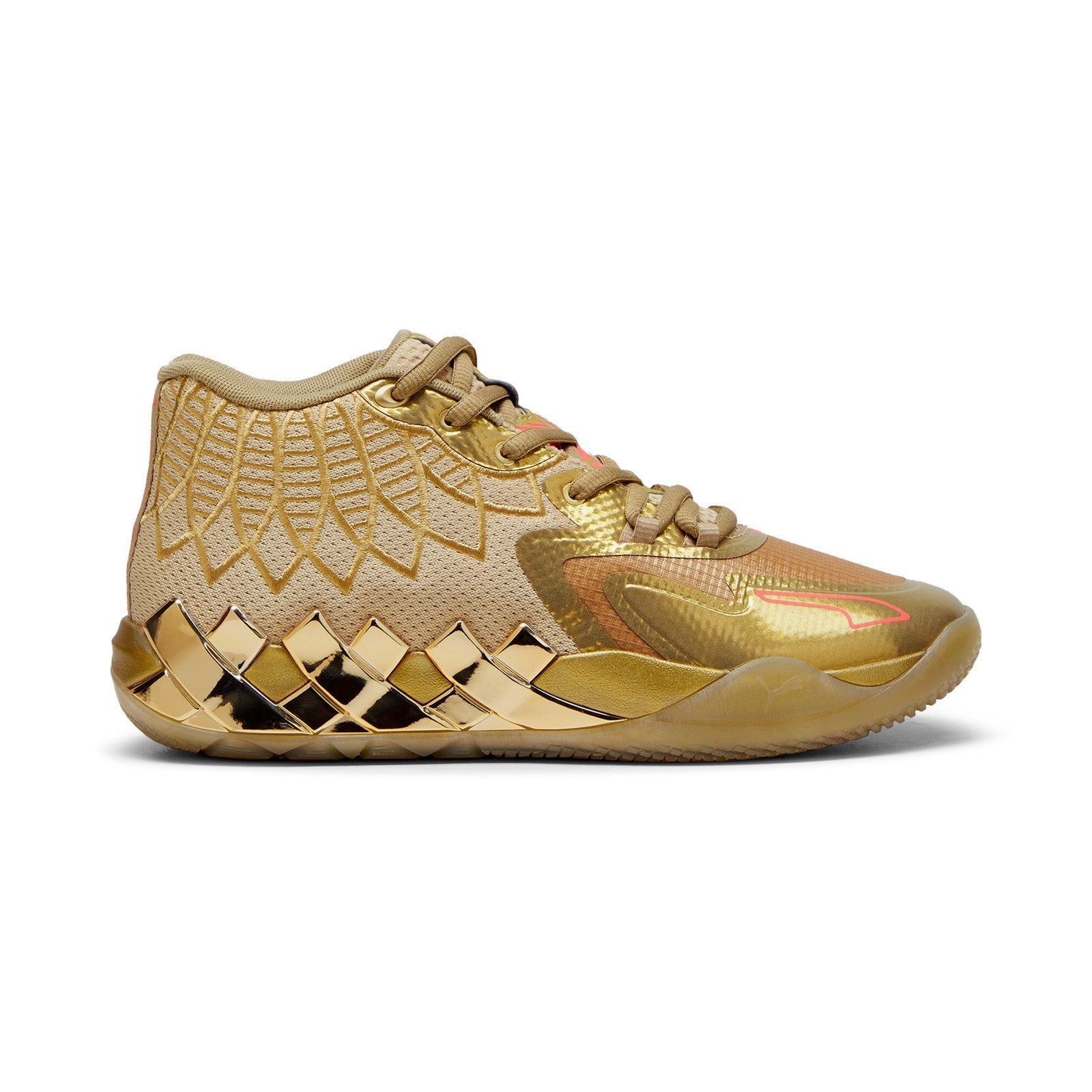 37922301-IMG6_01_0e9eab33-d9a5-40c5-ade4-42ade3eb2818 Puma Lamelo Ball MB.01 Golden Child Mens Gold Athletic Basketball Shoes - Image 1