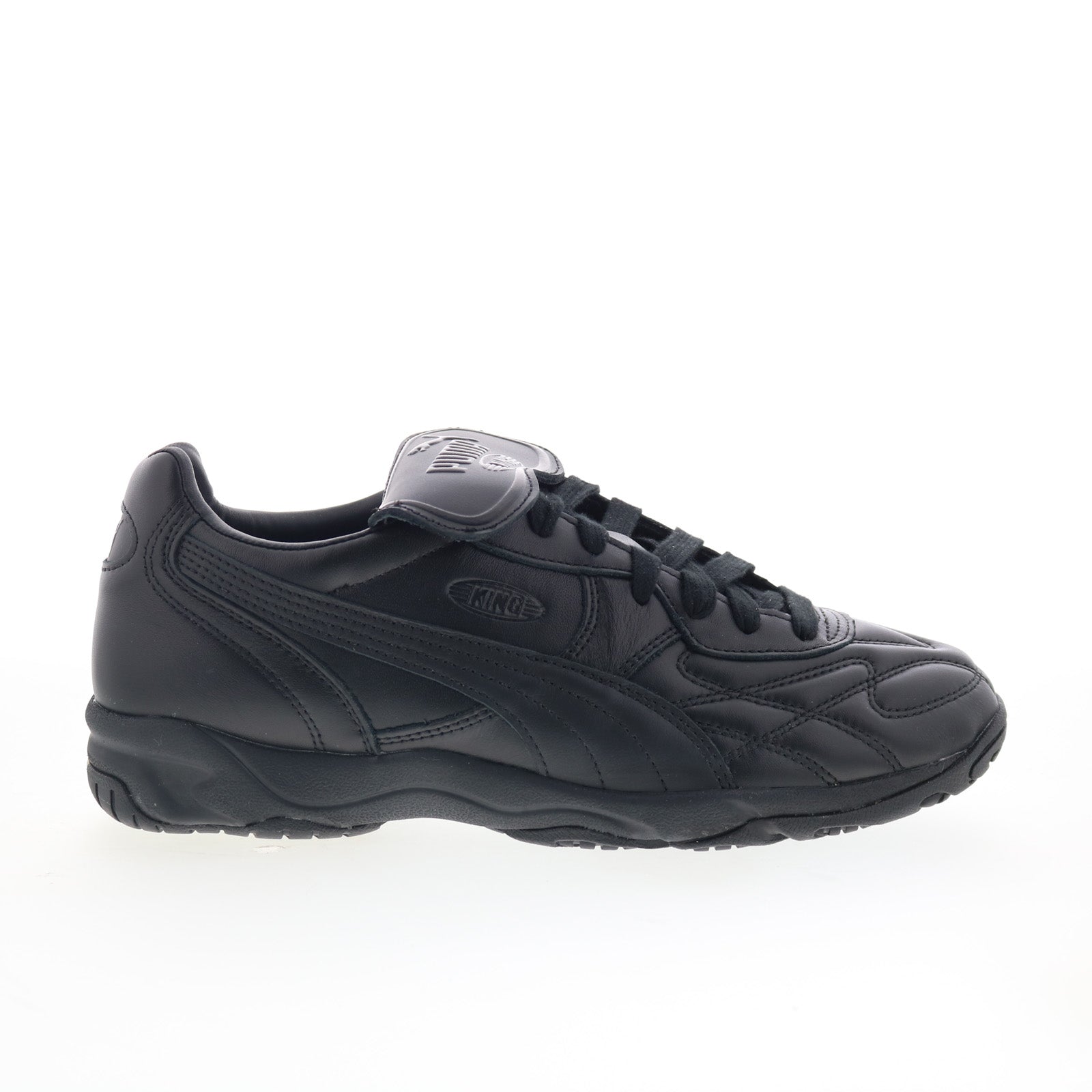 40168311_king_indoor_puma_black_puma_black_01_523d96e0-a69b-48de-81e3-e85c758fa911 Puma King Indoor 40168311 Mens Black Leather Lifestyle Sneakers Shoes - Image 1