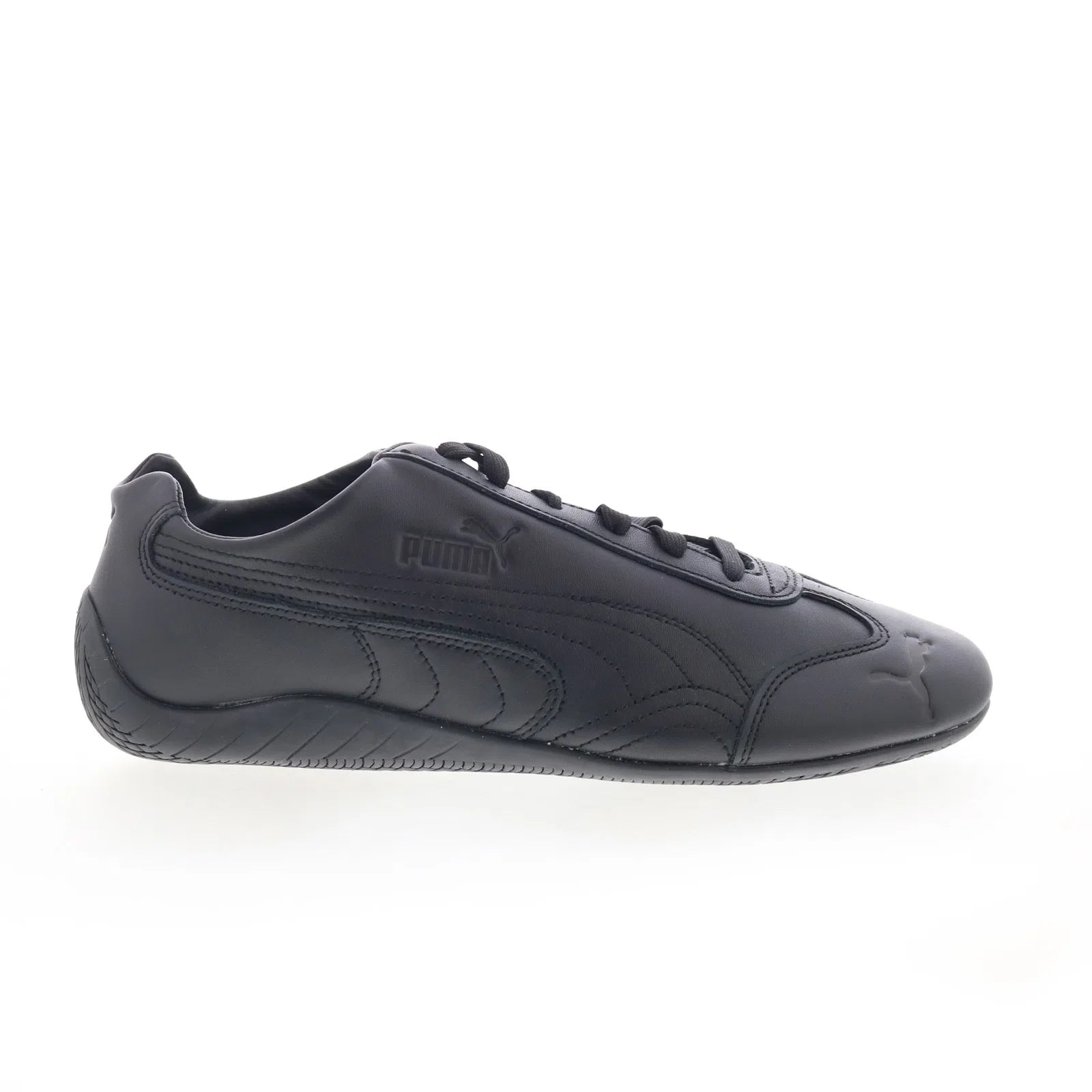 40769802_speedcat_decon_puma_black_01_6d8e375c-0c3c-41be-b31c-b923b91b4bd1 Puma Speedcat Decon 40769802 Mens Black Leather Lifestyle Sneakers Shoes - Image 1