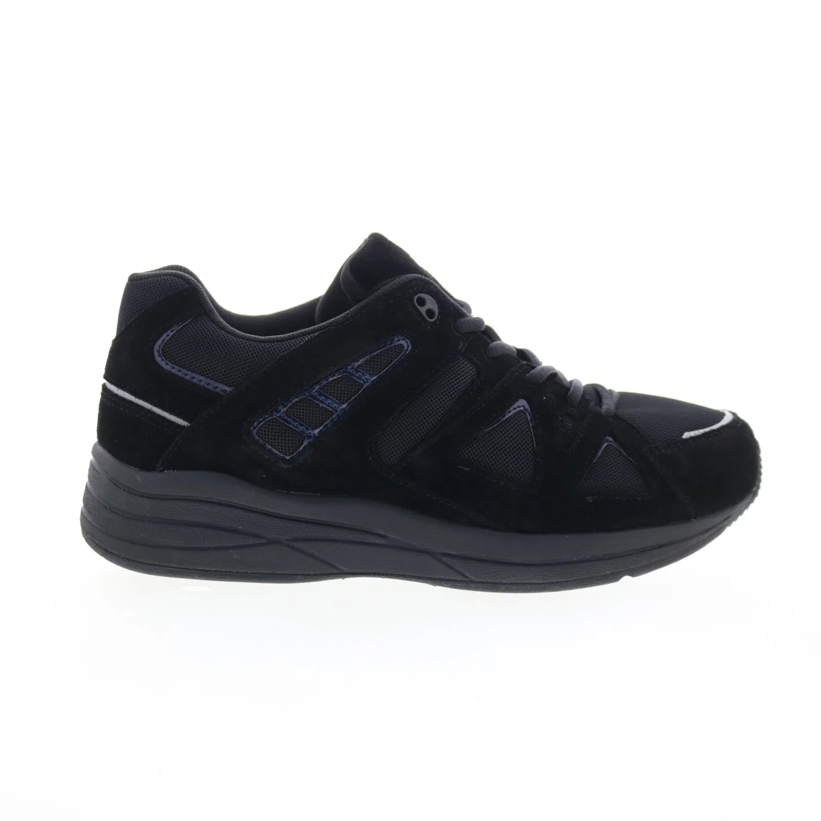40996-19_black_suede_mesh-img4_01_d84545bd-1257-4952-820a-b560bfba7550 Drew Energy 40996-19 Mens Black Suede Lace Up Lifestyle Sneakers Shoes - Image 1