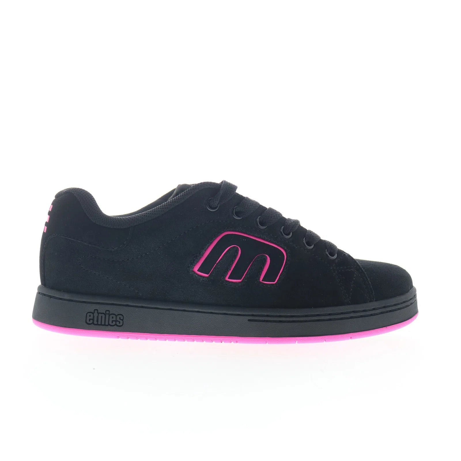 4101000014963_callicut_black_pink_01 Etnies Callicut 4101000014963 Mens Black Suede Skate Inspired Sneakers Shoes - Image 1