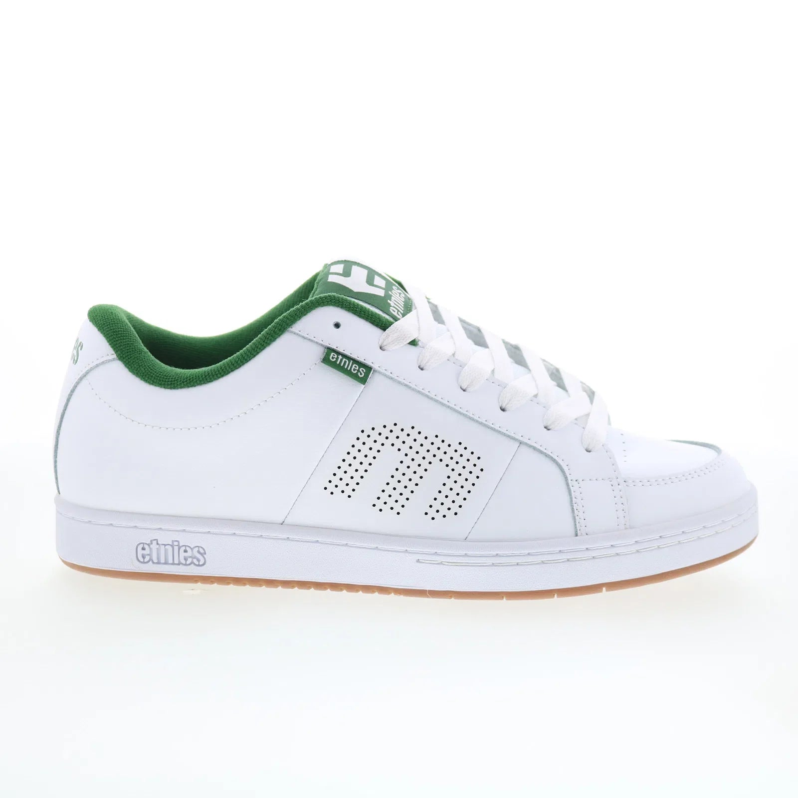 4101000091167_kingpin_white_green_01_d995c2f4-11bb-4208-8433-eccd5ce52e6b Etnies Kingpin 4101000091167 Mens White Skate Inspired Sneakers Shoes - Image 1