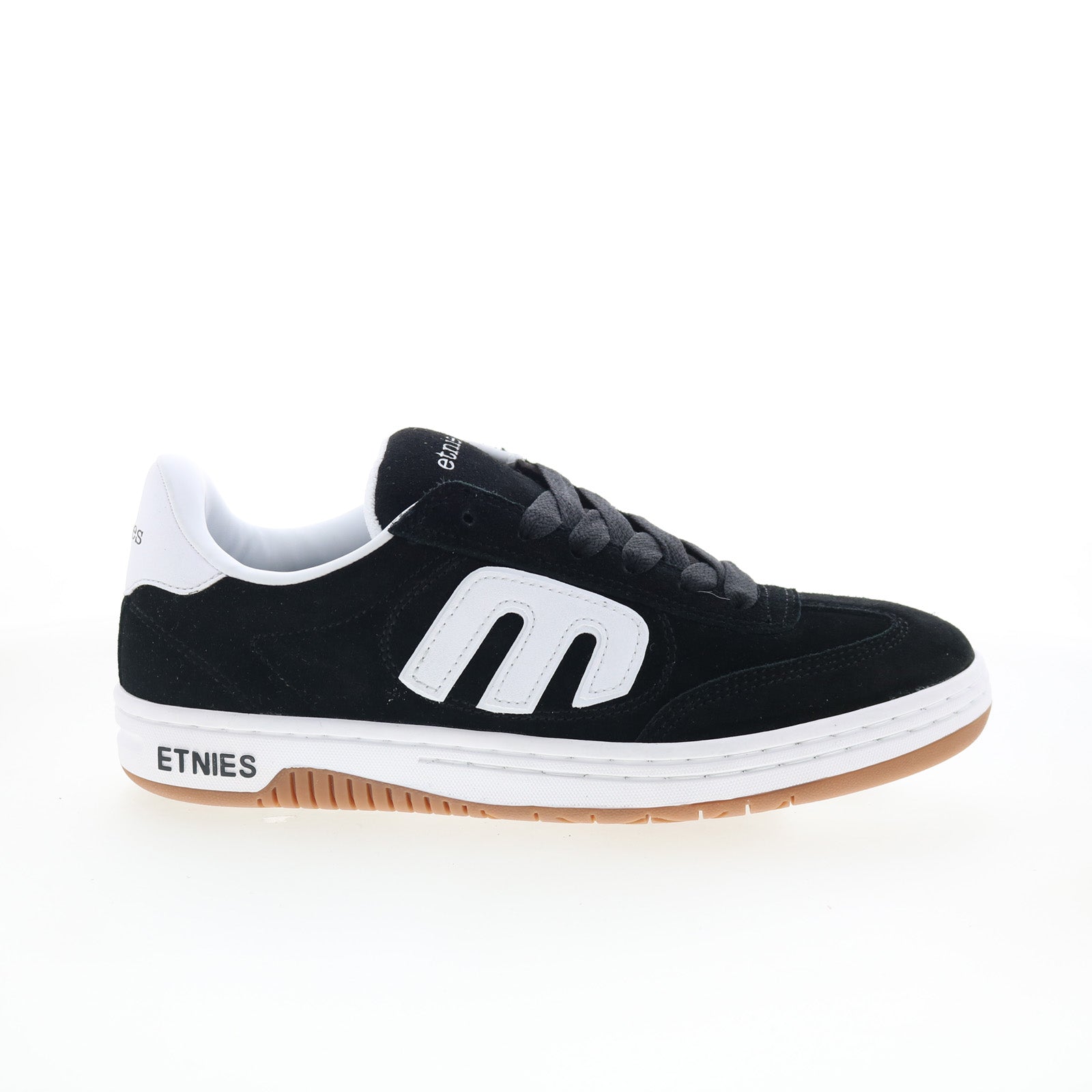 4101000507979_locut_black_white_gum_01_c826bc51-94e1-48ea-a7f7-0bda3eb9130a Etnies Locut 4101000507979 Mens Black Suede Skate Inspired Sneakers Shoes - Image 1