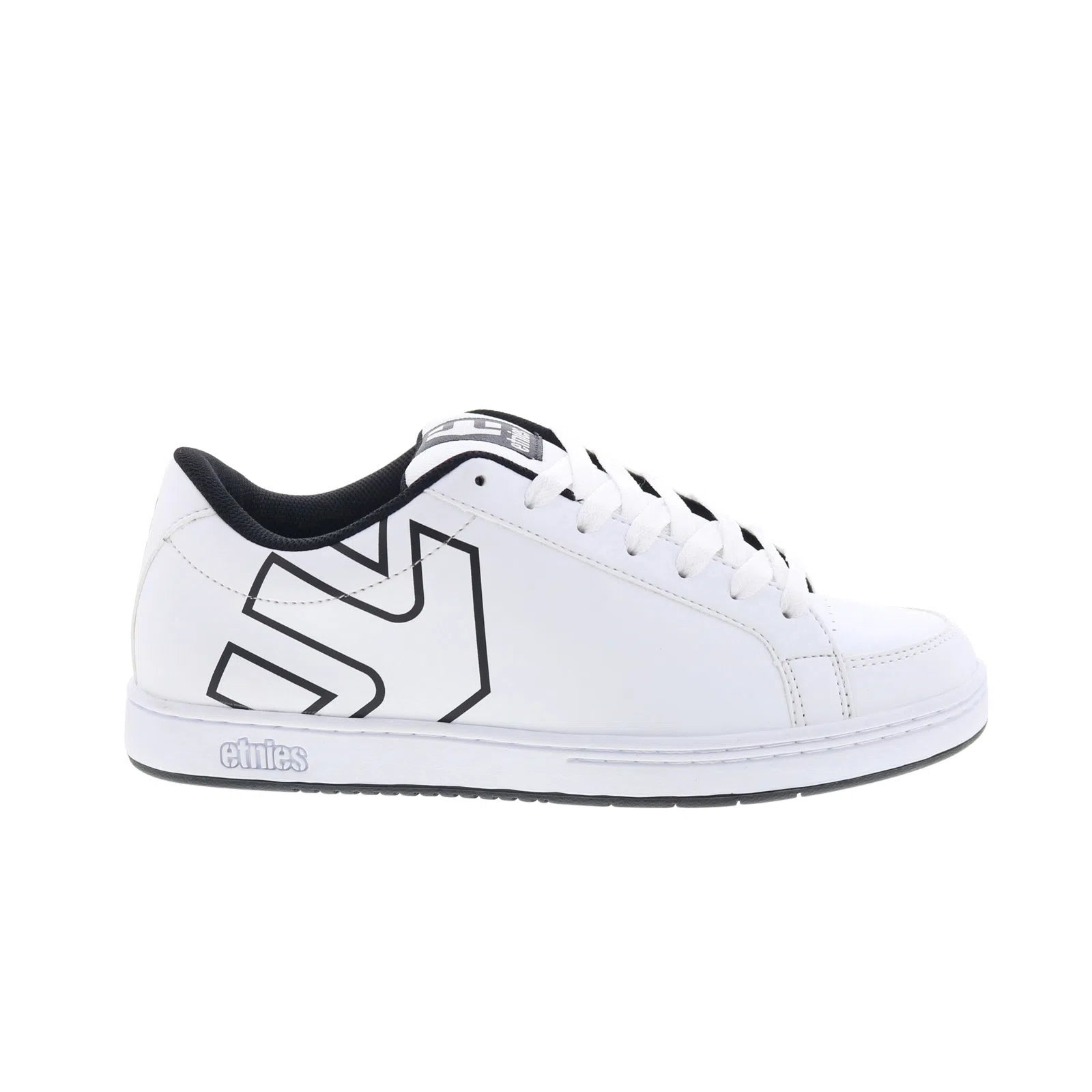 4101000519180_kingpin_2_white_white_black_reshoot_01 Etnies Kingpin 2 4101000519180 Mens White Skate Inspired Sneakers Shoes - Image 1
