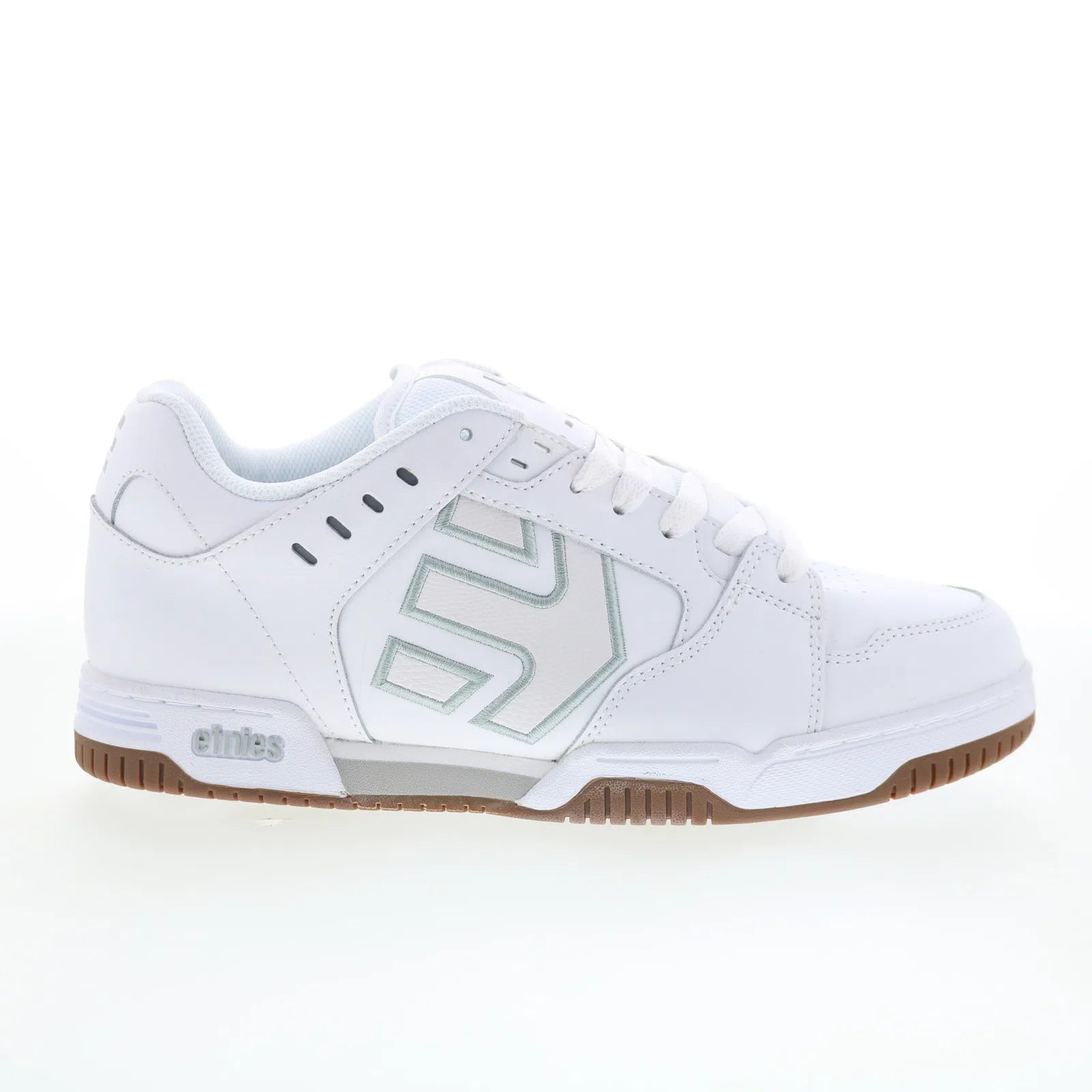 4101000537105_faze_white_white_gum_01_eab2f29b-5028-4704-8cbe-f63cd8a6388c Etnies Faze 4101000537105 Mens White Suede Skate Inspired Sneakers Shoes - Image 1