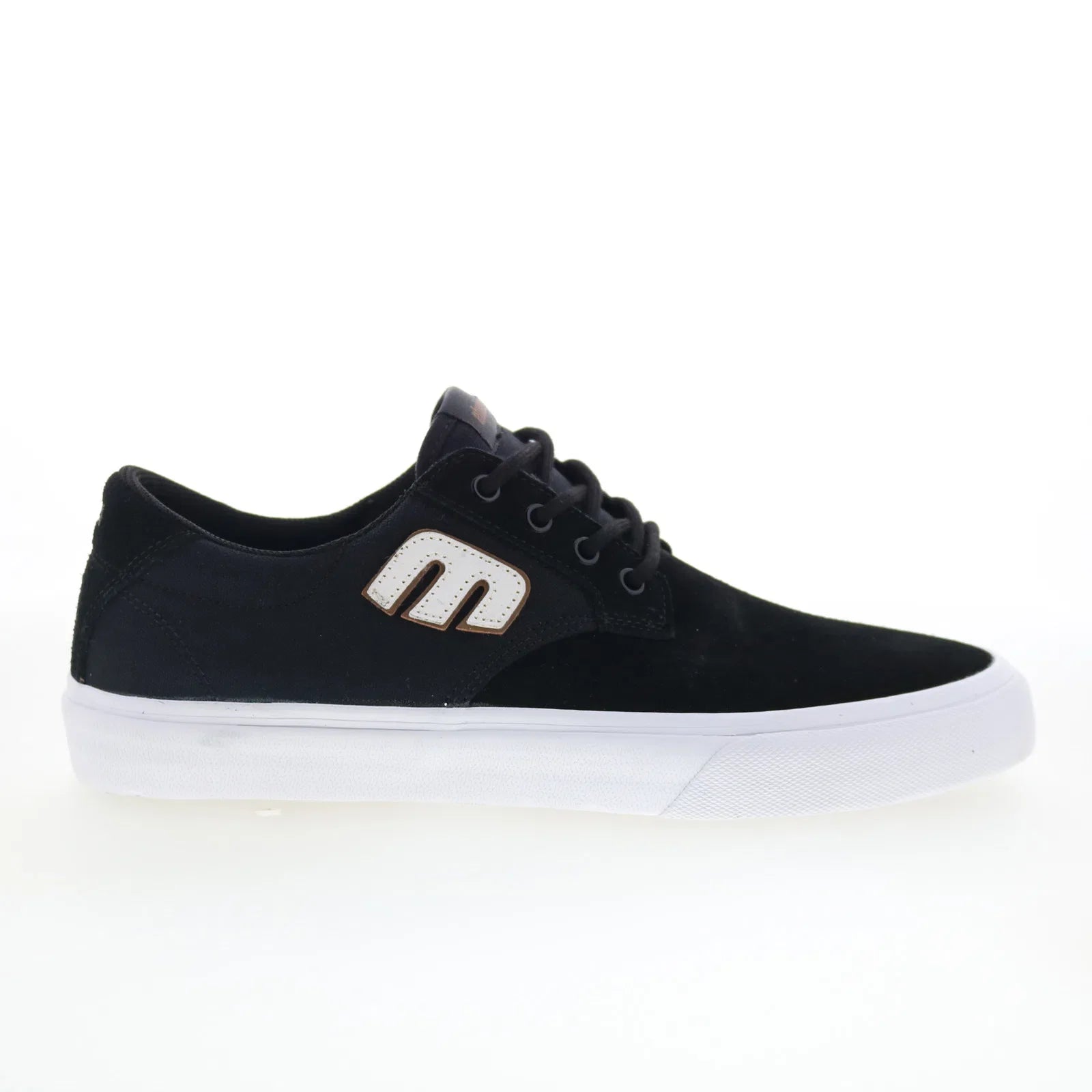 4101000578976_barge_plus_black_white_01_a077d25c-f183-4370-99e4-5ab37eaaee00 Etnies Barge Plus 4101000578976 Mens Black Skate Inspired Sneakers Shoes - Image 1