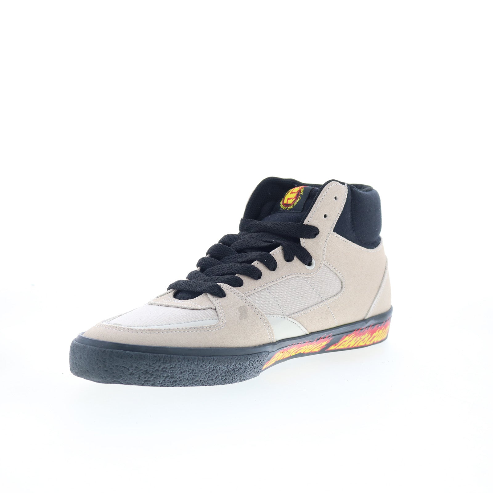 Etnies Screw Vulc Mid X Santa Cruz Mens Beige Skate Inspired Sneakers Shoes - Image 4