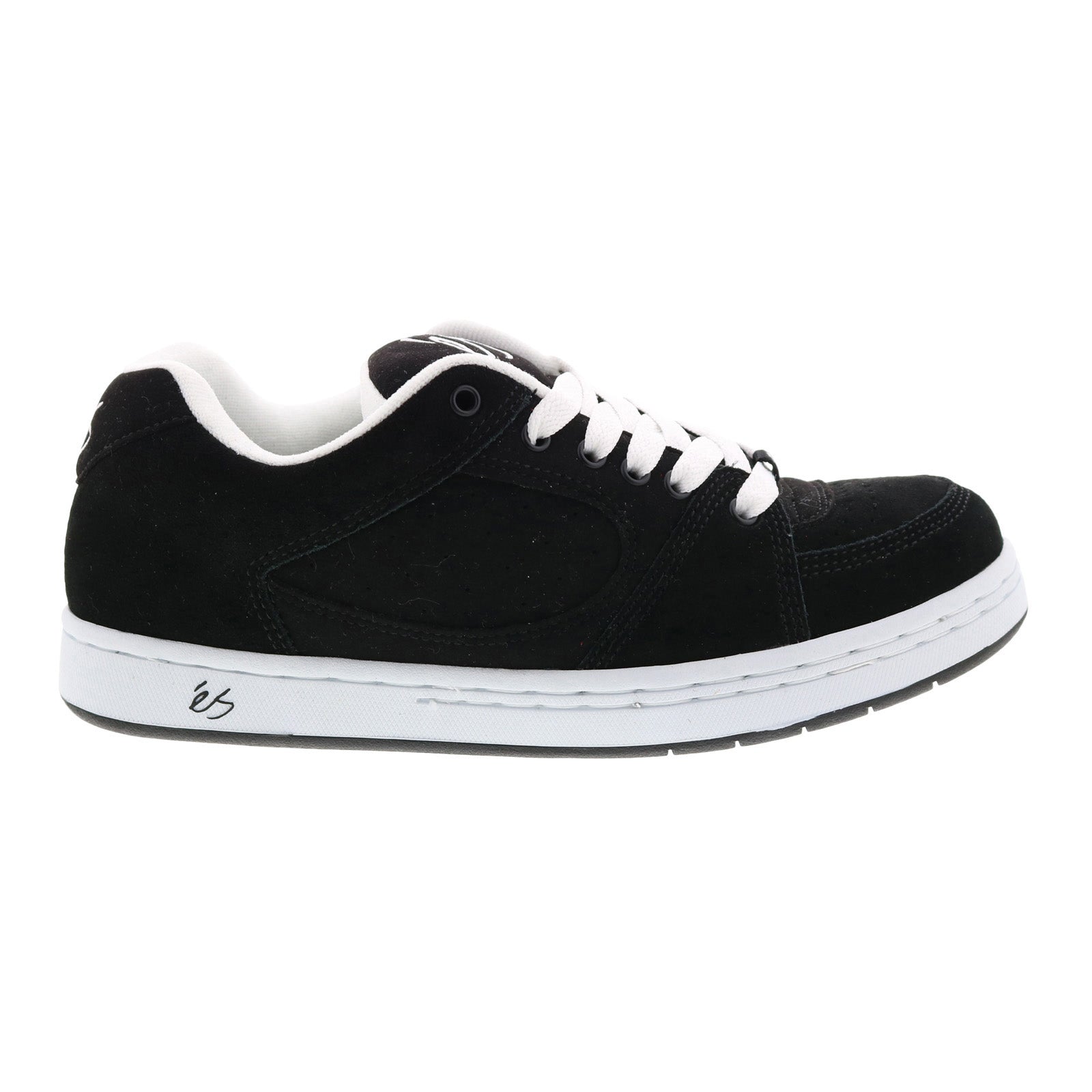 5101000139992_accel_og_black_white_black_reshoot_01 ES Accel OG 5101000139992 Mens Black Suede Skate Inspired Sneakers Shoes - Image 1
