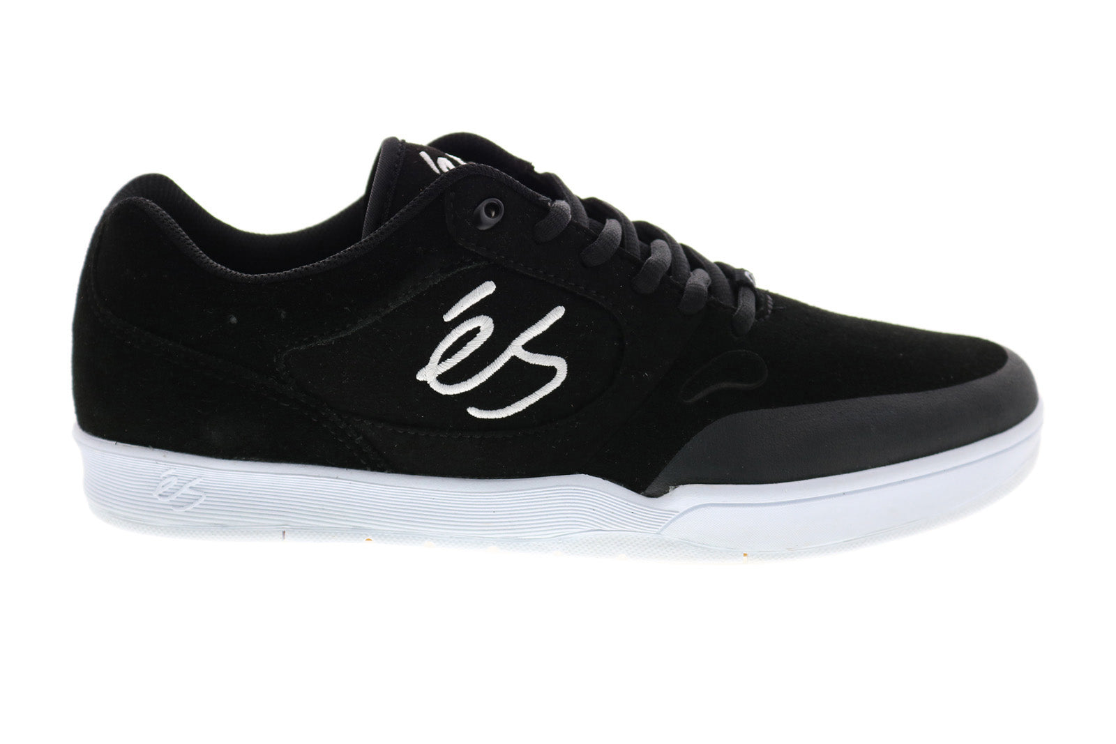 5101000158979_swift-1.5_black-white-gum_reshoot_01 ES Swift 1.5 5101000158979 Mens Black Suede Skate Inspired Sneakers Shoes - Image 1