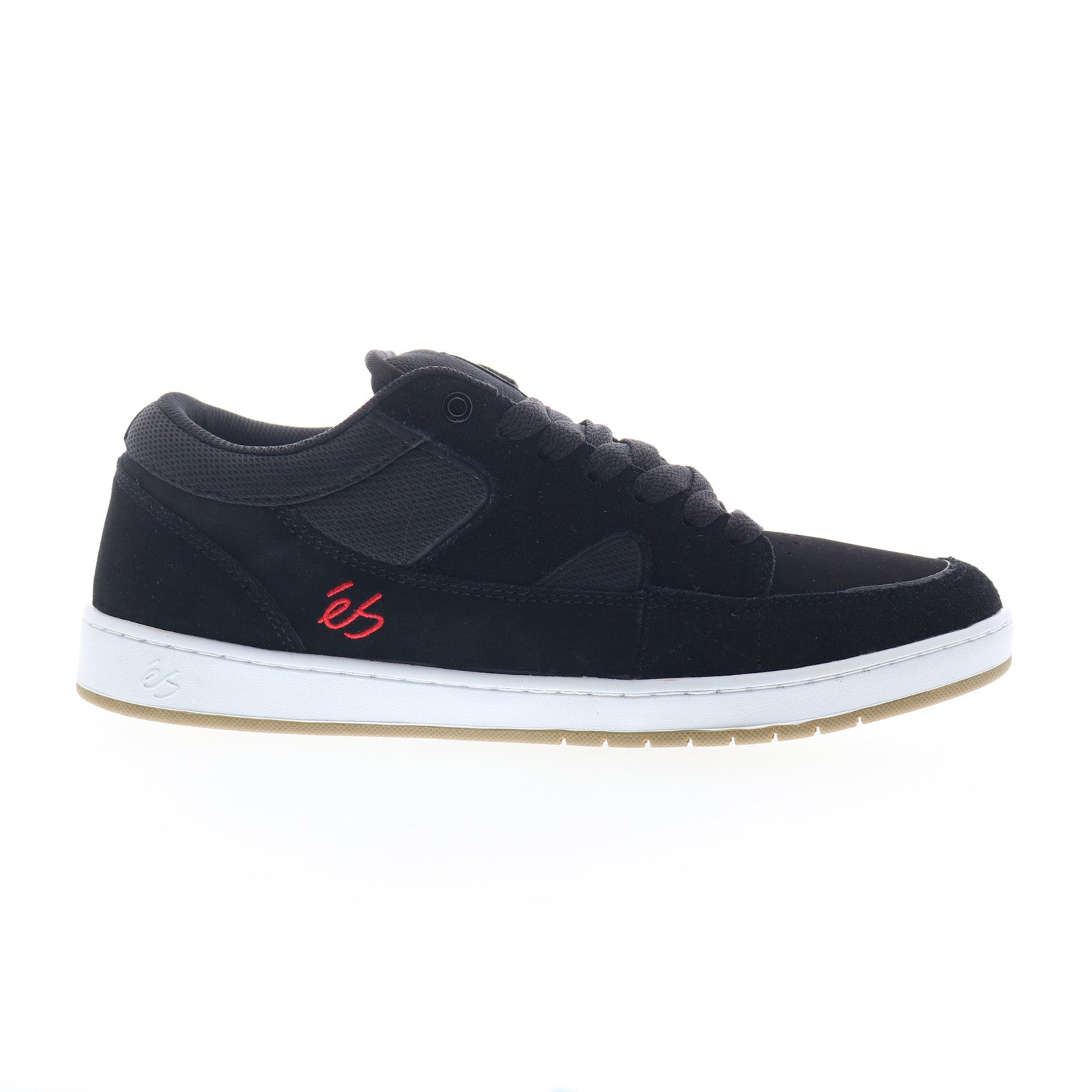 5101000211001_sophisto_black_01_30714dd9-39e0-423f-a639-e5a7b71ad6cc ES Sophisto 5101000211001 Mens Black Nubuck Skate Inspired Sneakers Shoes - Image 1