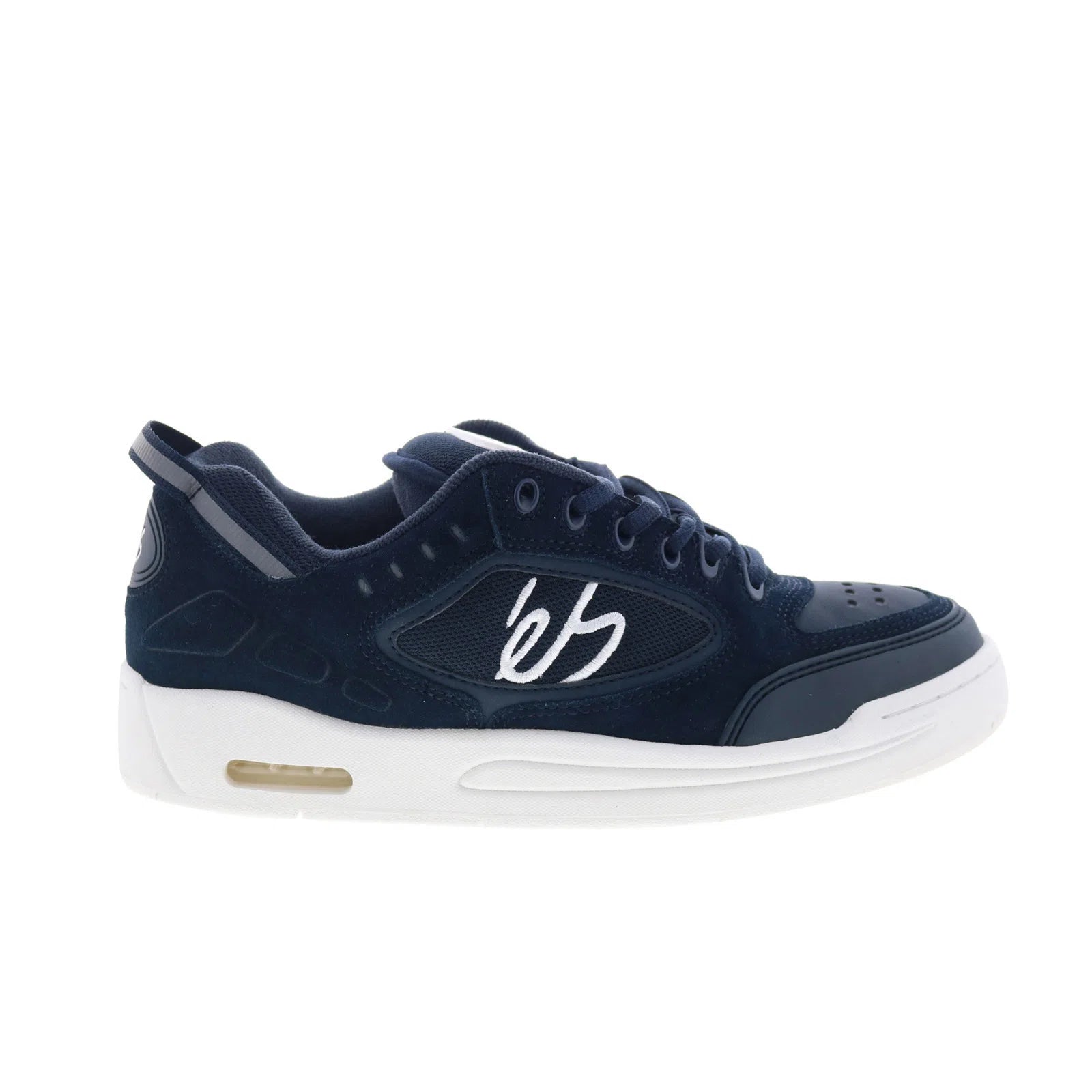 5102000062472_creager_navy_white_reshoot_01 ES Creager 5102000062472 Mens Blue Suede Skate Inspired Sneakers Shoes - Image 1